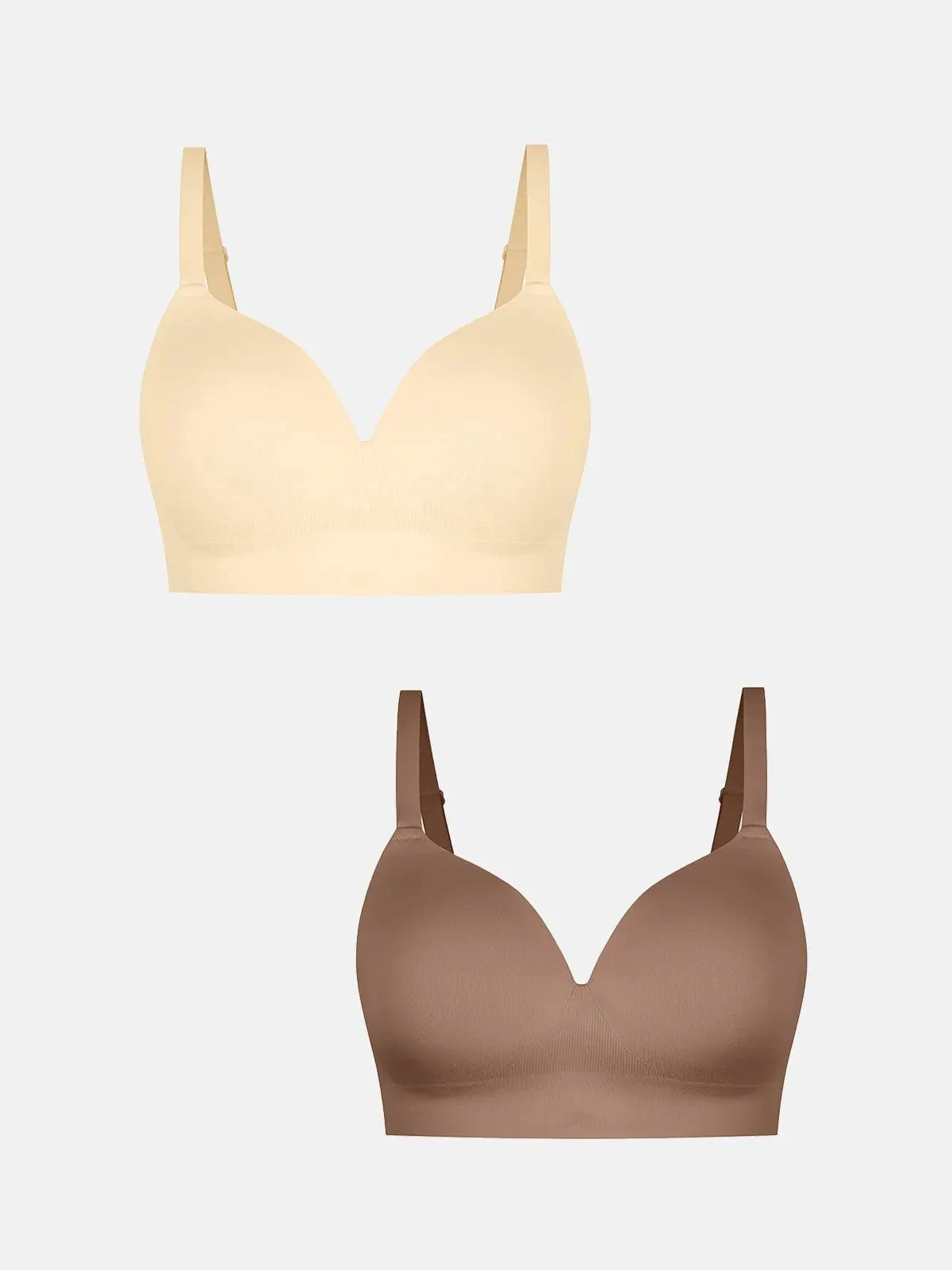 2-Pack ContourLift™ Seamless Wireless Shaping Push Up Bra Bundle - Image 7