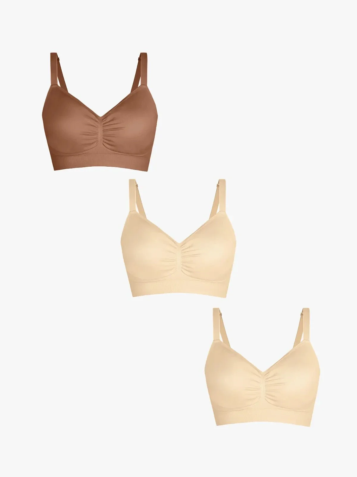 3-Pack Seamless Comfort Removable Pad Everyday Bra Bundle - Image 25