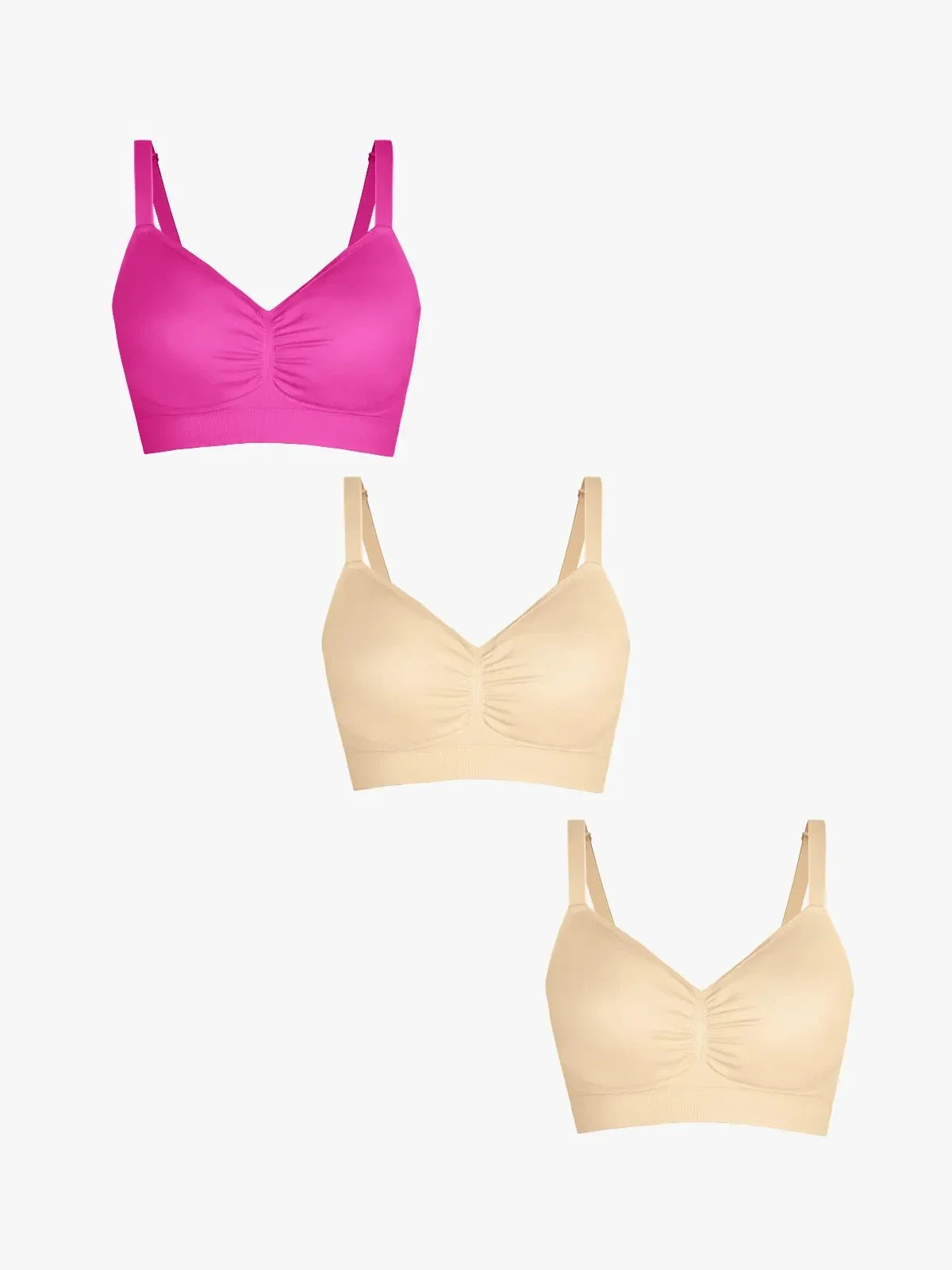 3-Pack Seamless Comfort Removable Pad Everyday Bra Bundle - Image 37