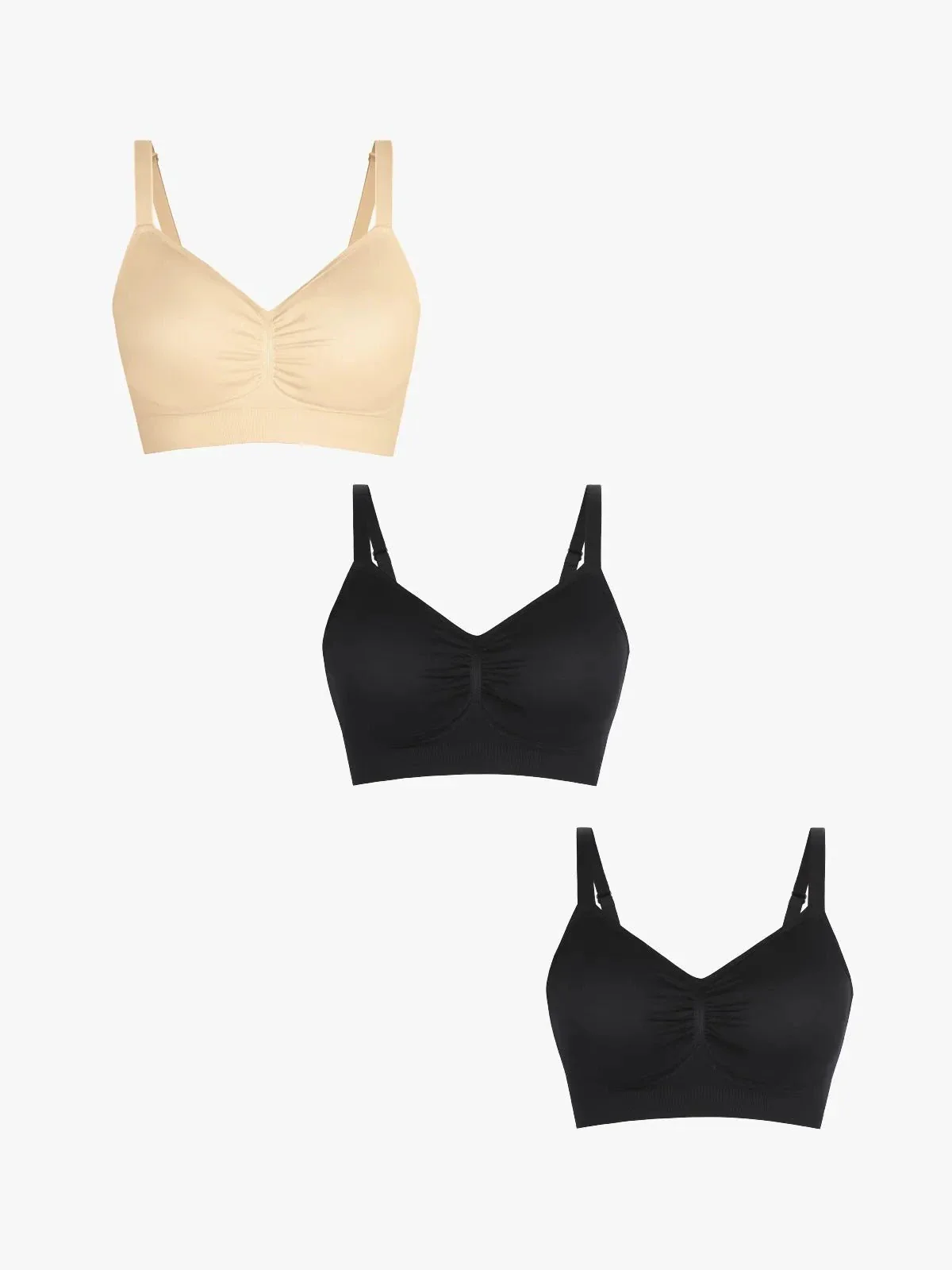 3-Pack Seamless Comfort Removable Pad Everyday Bra Bundle - Image 4