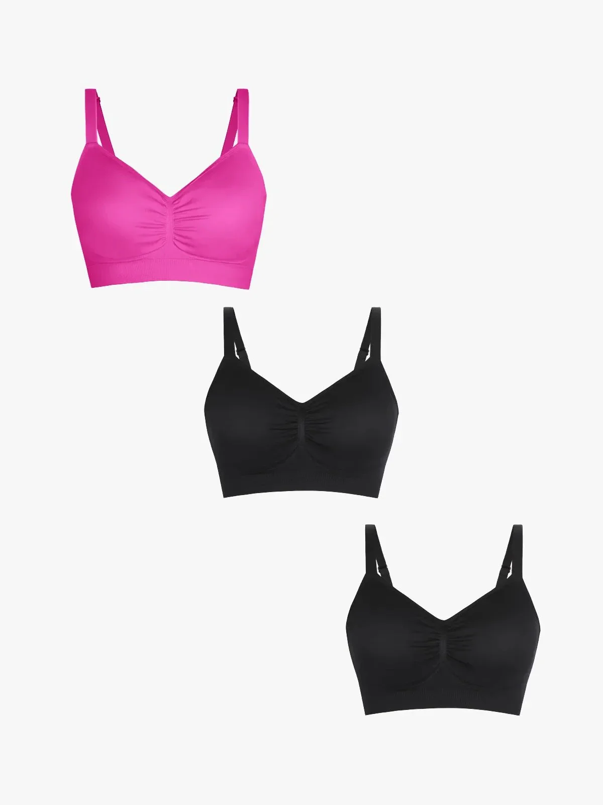 3-Pack Seamless Comfort Removable Pad Everyday Bra Bundle - Image 40
