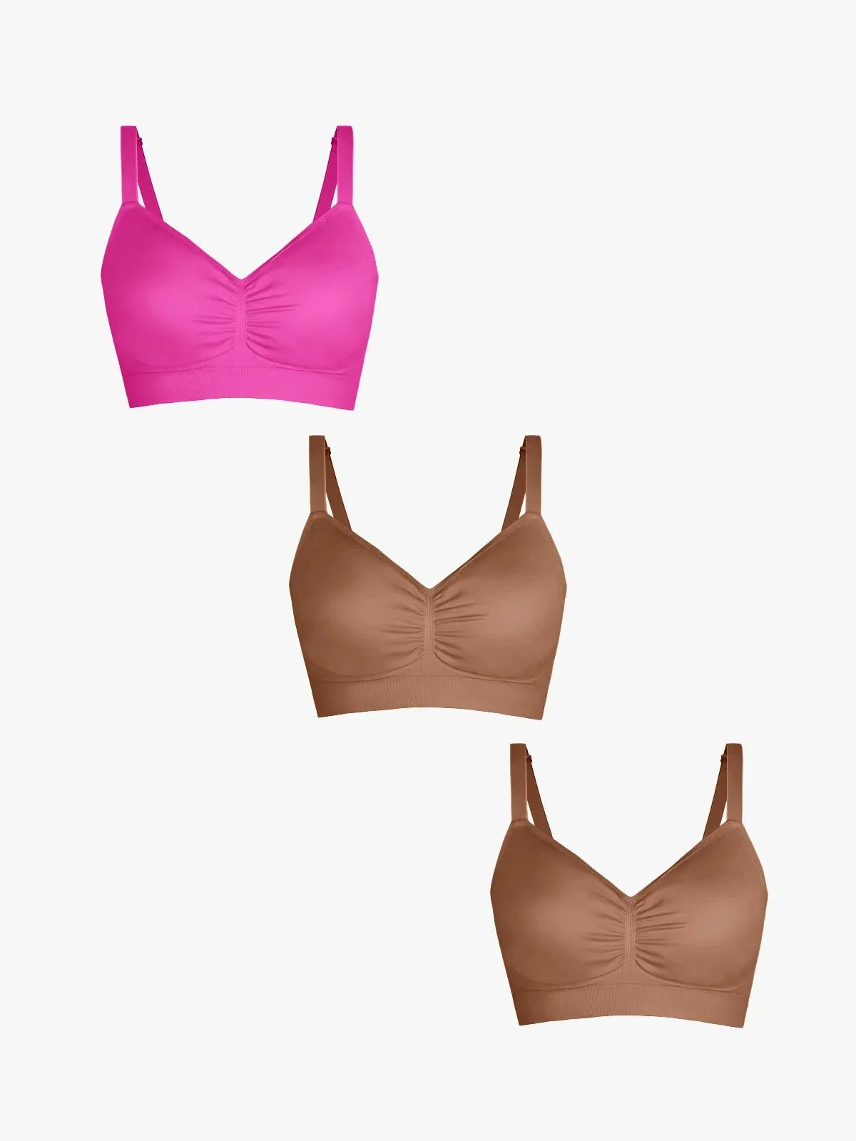 3-Pack Seamless Comfort Removable Pad Everyday Bra Bundle - Image 43