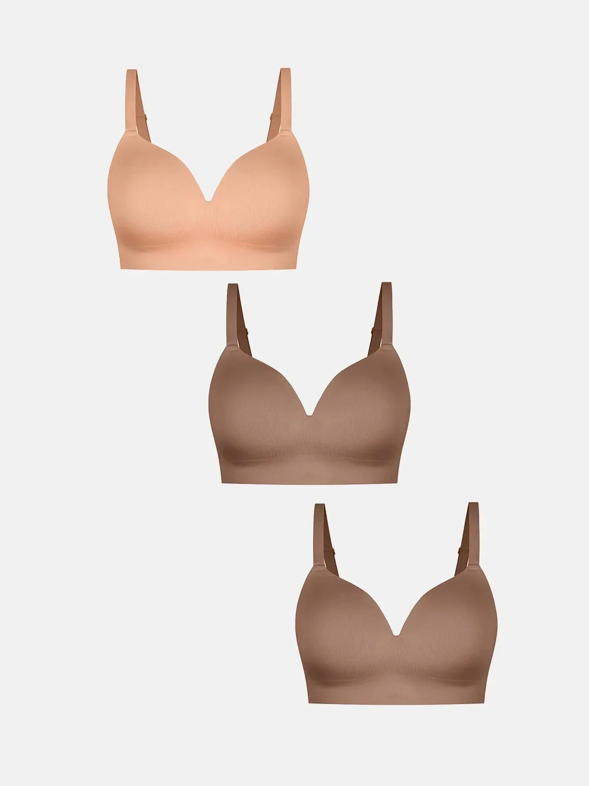 3-Pack ContourLift™ Seamless Wireless Shaping Push Up Bra Bundle - Image 25