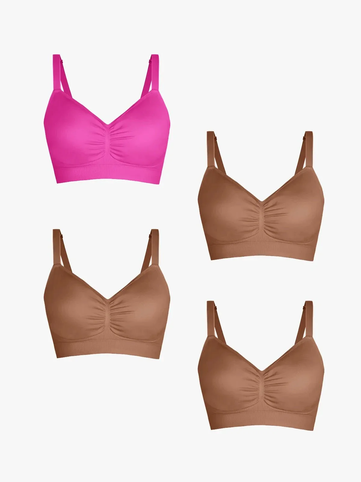 4-Pack Seamless Comfort Removable Pad Everyday Bra Bundle - Image 10