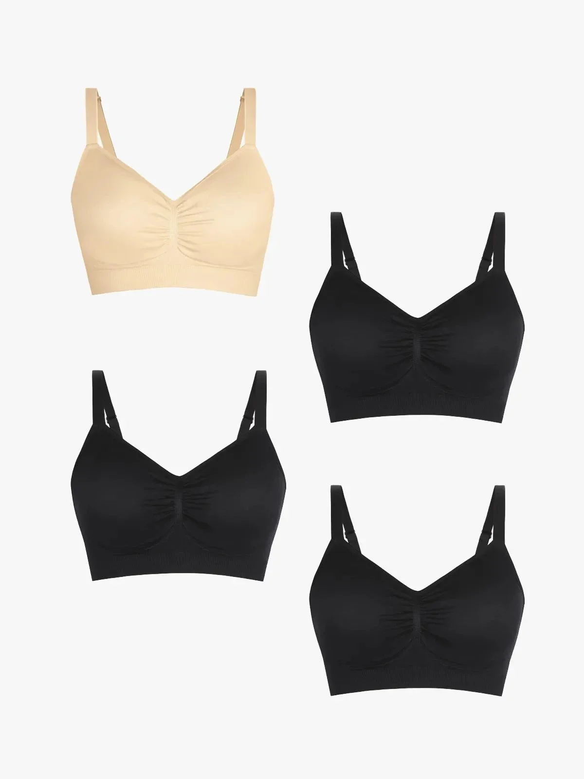 4-Pack Seamless Comfort Removable Pad Everyday Bra Bundle - Image 13