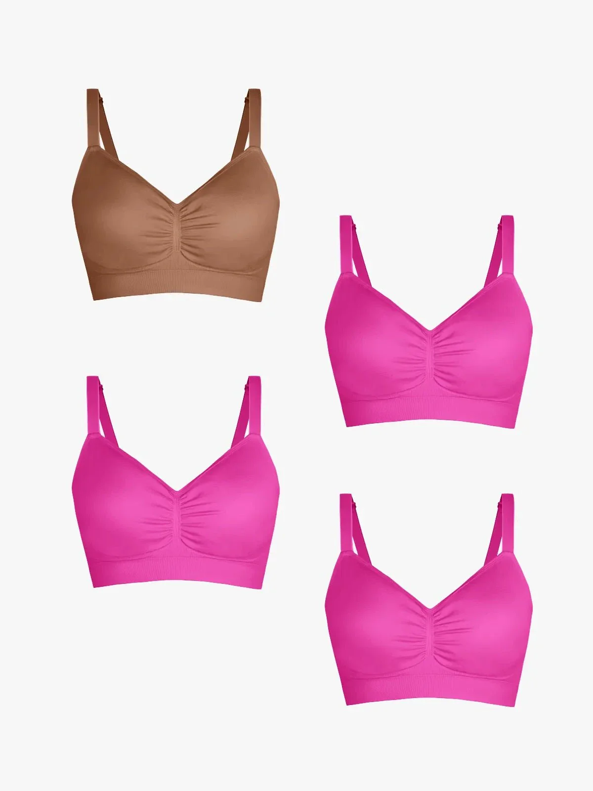 4-Pack Seamless Comfort Removable Pad Everyday Bra Bundle - Image 16