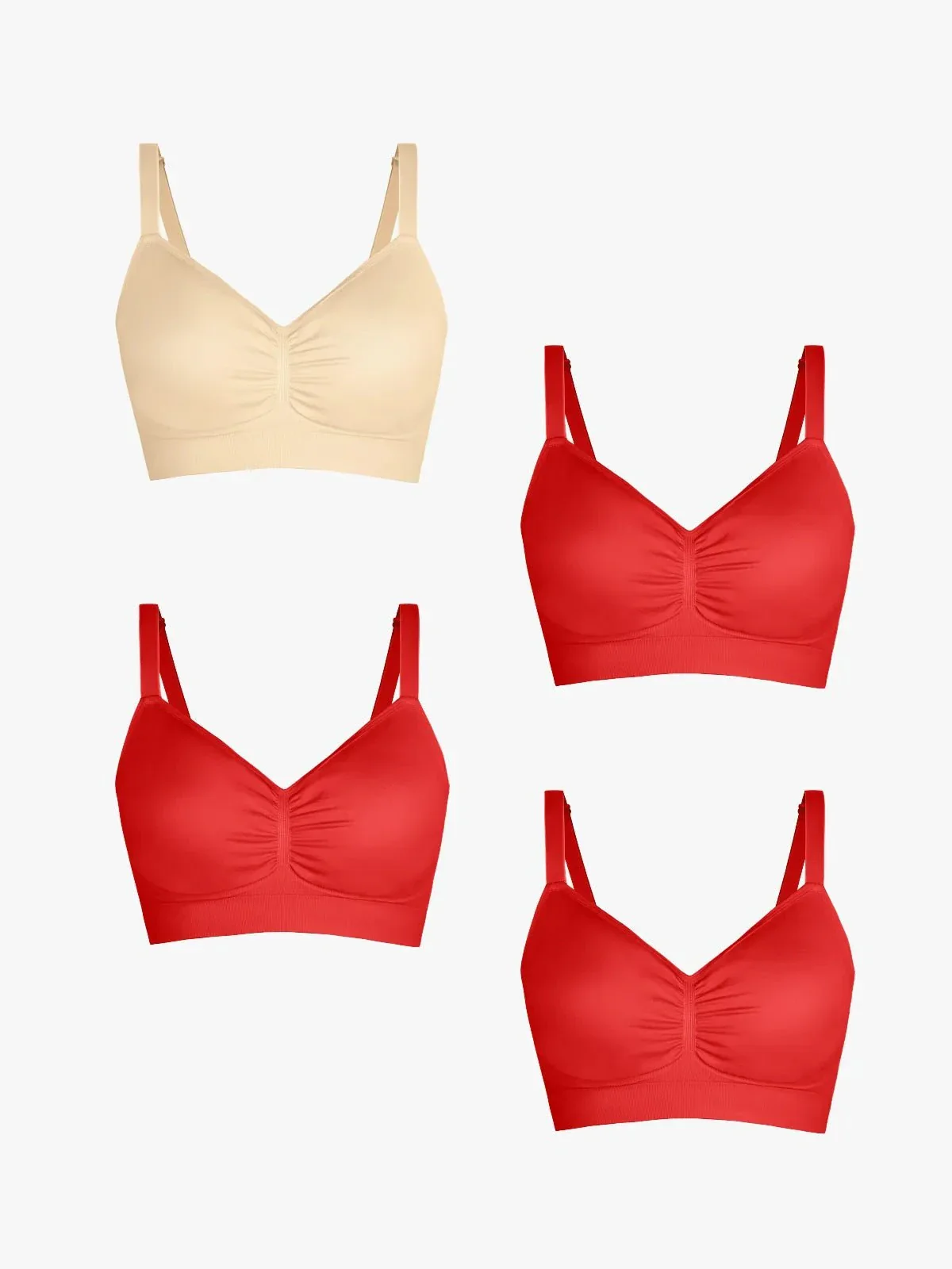 4-Pack Seamless Comfort Removable Pad Everyday Bra Bundle - Image 19