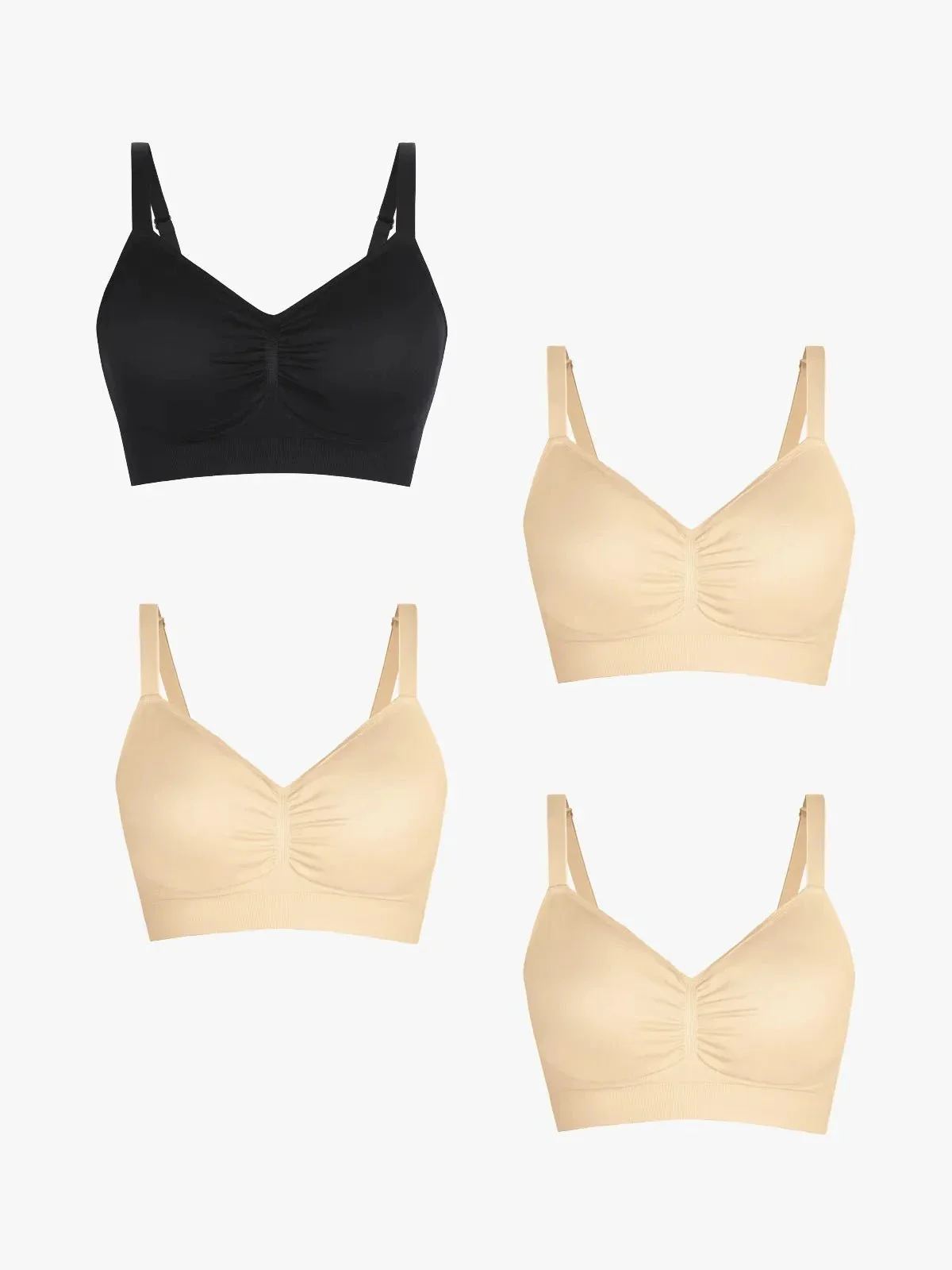4-Pack Seamless Comfort Removable Pad Everyday Bra Bundle - Image 22