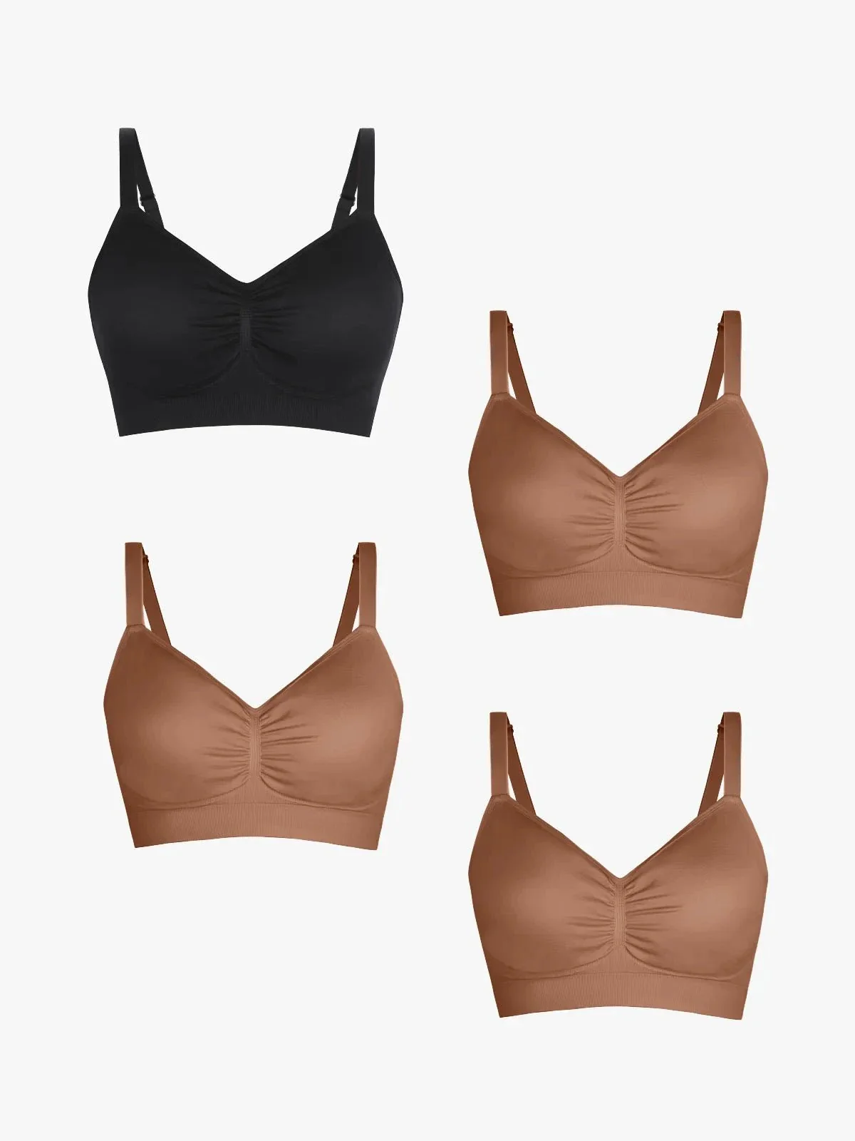 4-Pack Seamless Comfort Removable Pad Everyday Bra Bundle - Image 25