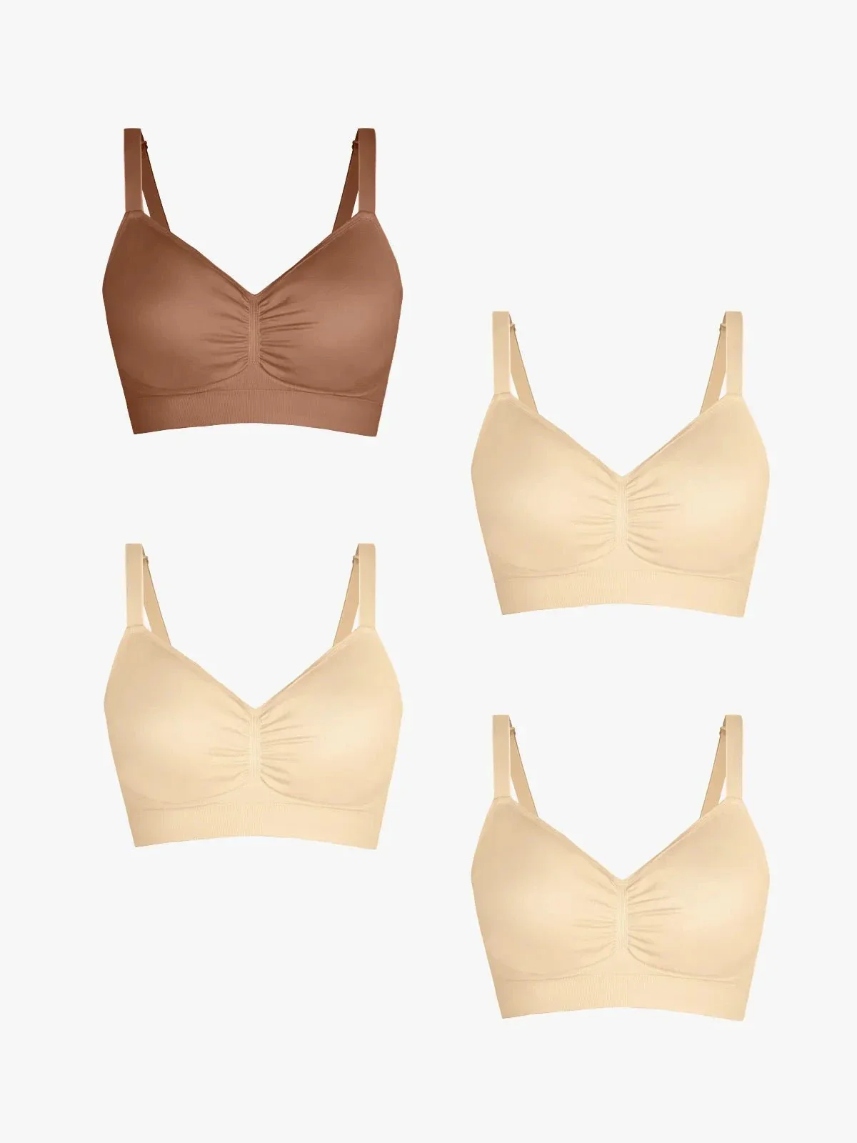 4-Pack Seamless Comfort Removable Pad Everyday Bra Bundle - Image 31