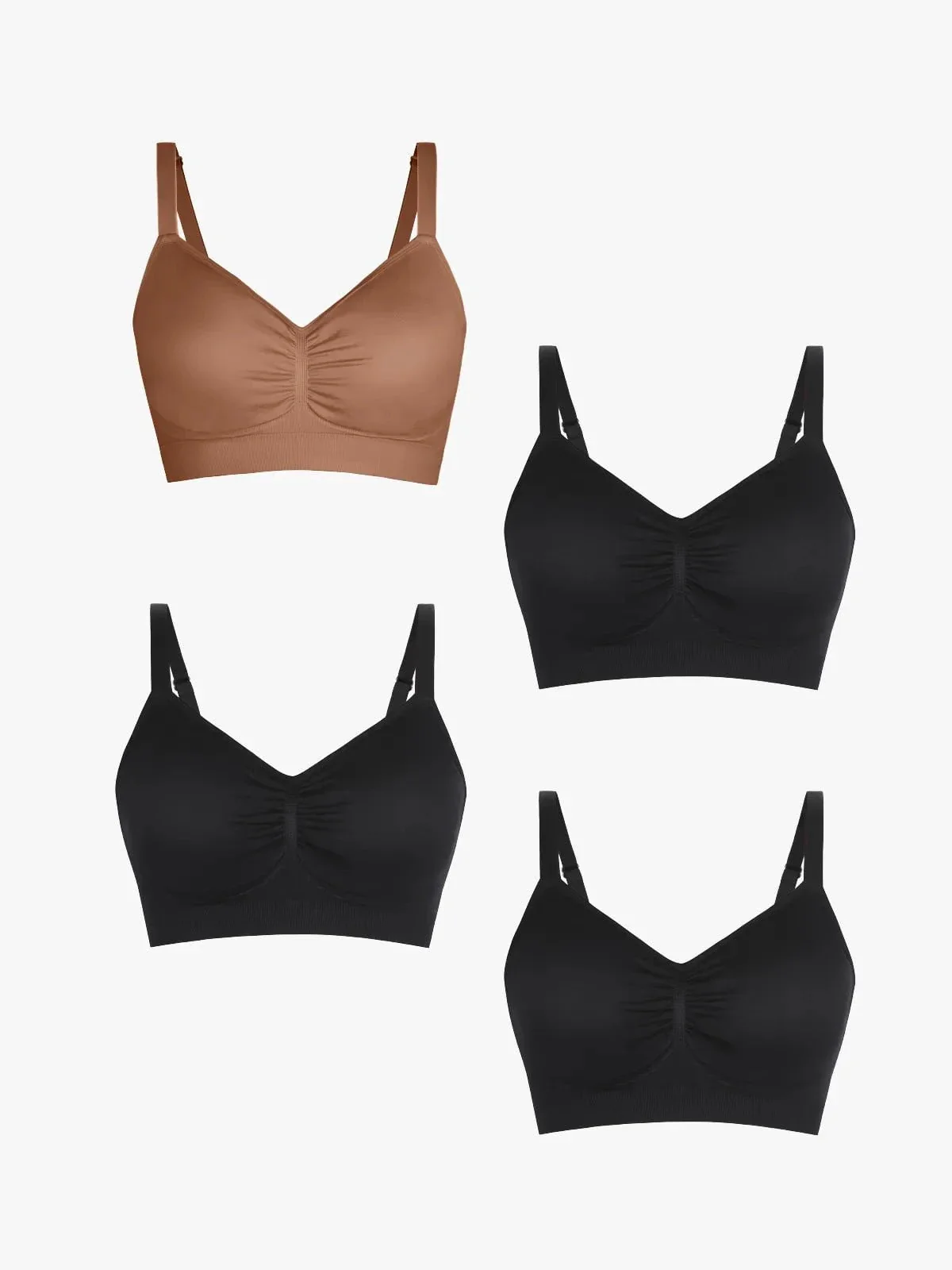 4-Pack Seamless Comfort Removable Pad Everyday Bra Bundle - Image 34