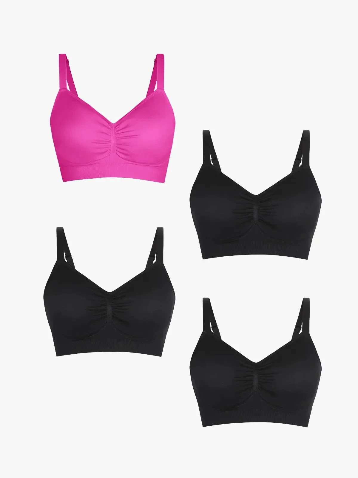 4-Pack Seamless Comfort Removable Pad Everyday Bra Bundle - Image 43