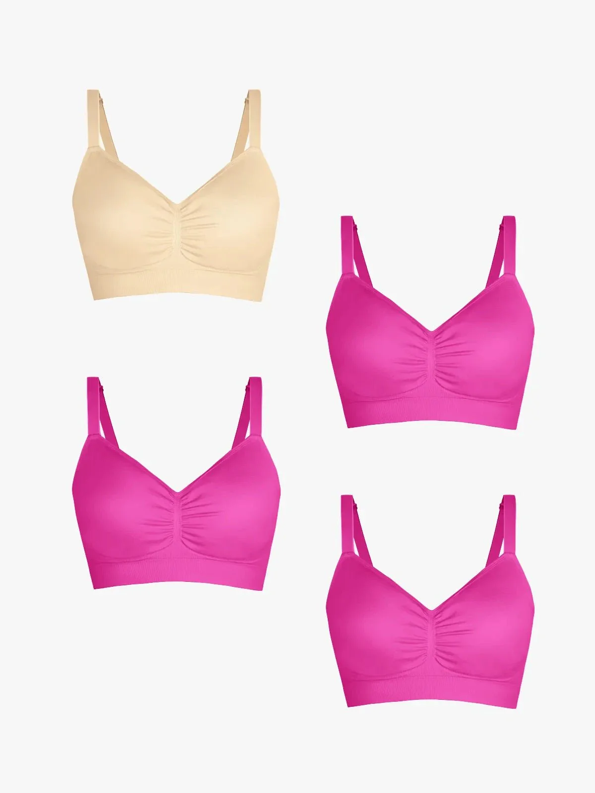 4-Pack Seamless Comfort Removable Pad Everyday Bra Bundle - Image 7