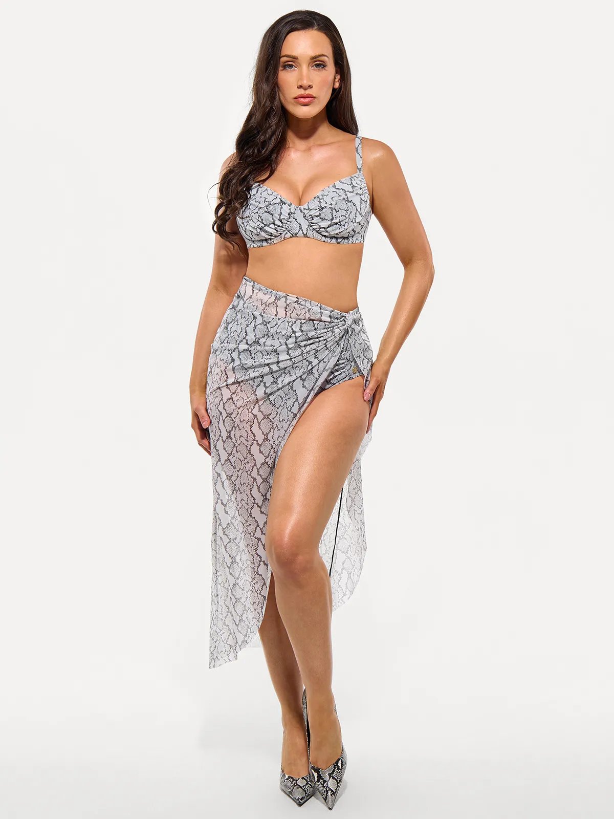 Bias Twist Mesh Sarong Coverup - Image 7