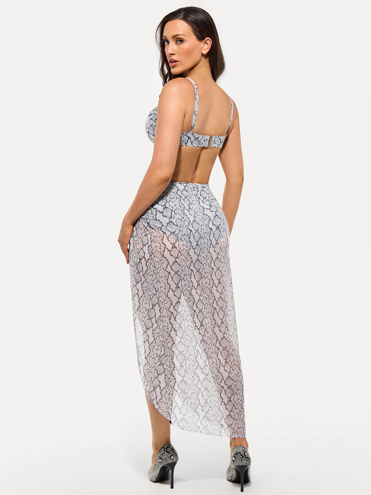 Bias Twist Mesh Sarong Coverup - Image 8