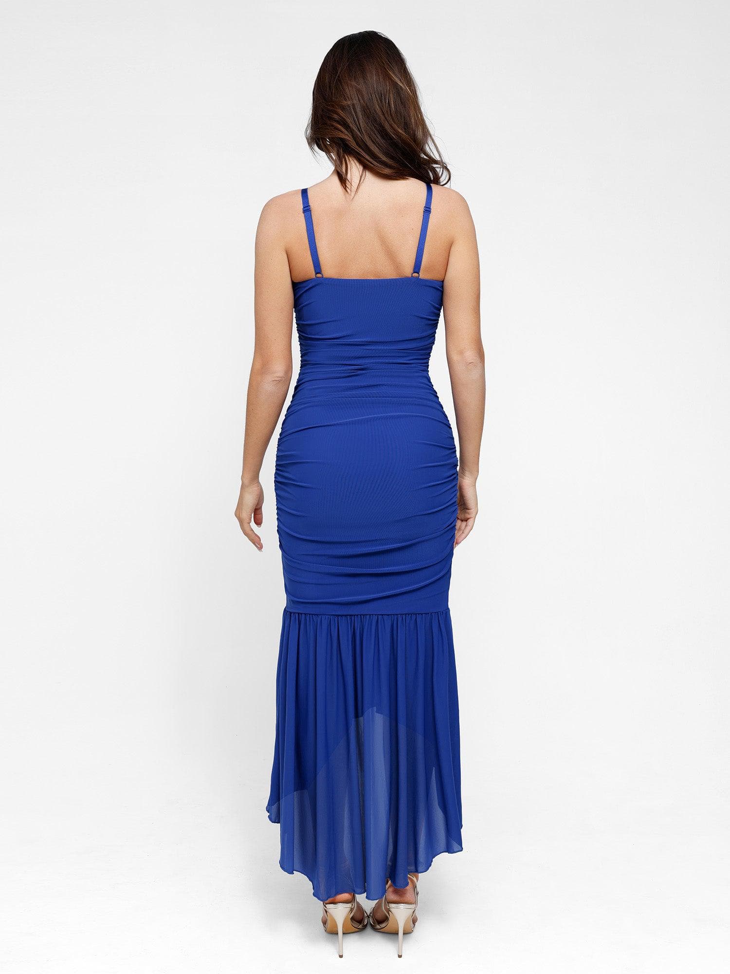Shapewear Bluetag Cooling Ruched Mesh Bodycon Maxi Dress - Image 13