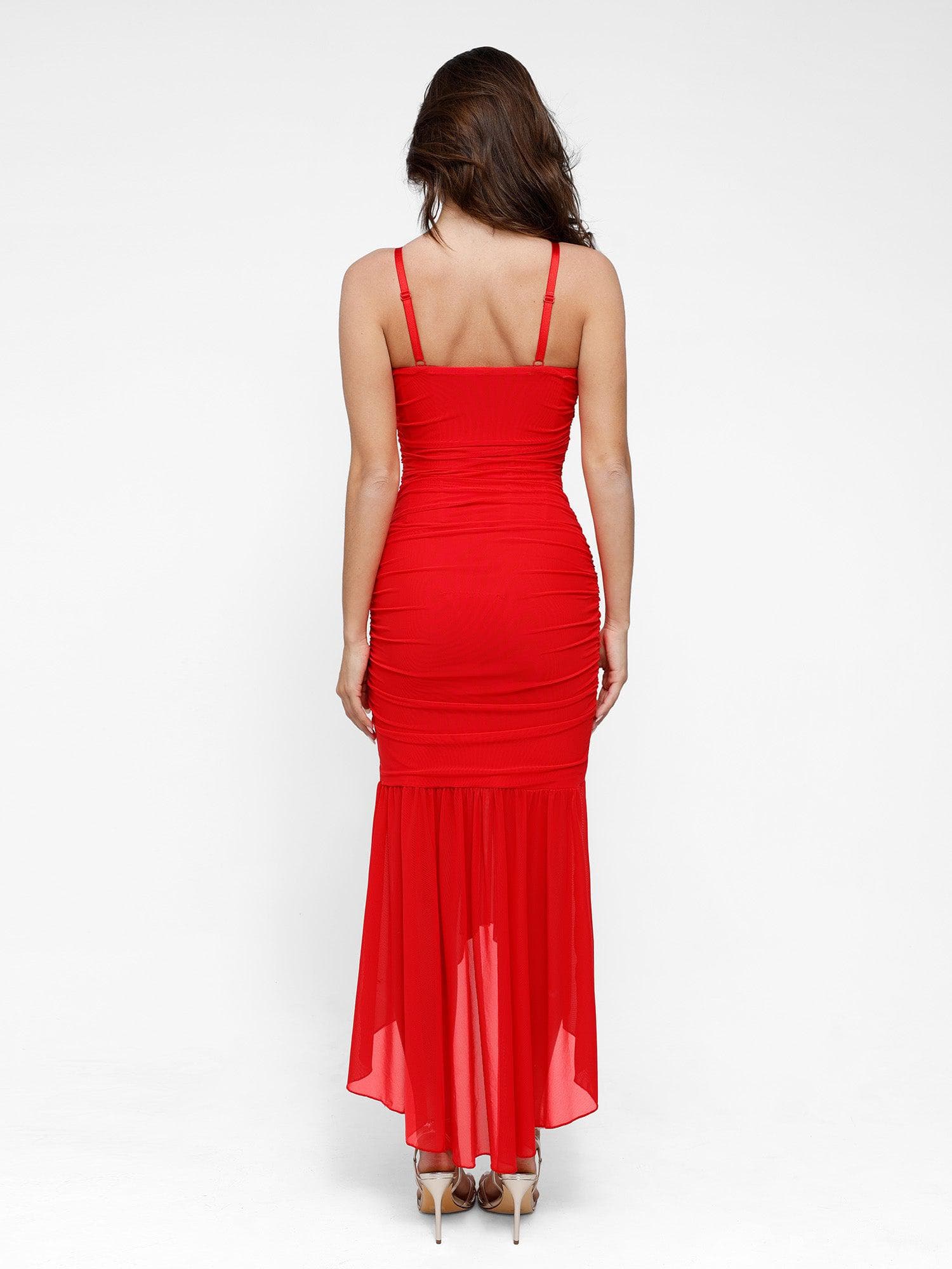 Shapewear Bluetag Cooling Ruched Mesh Bodycon Maxi Dress - Image 5