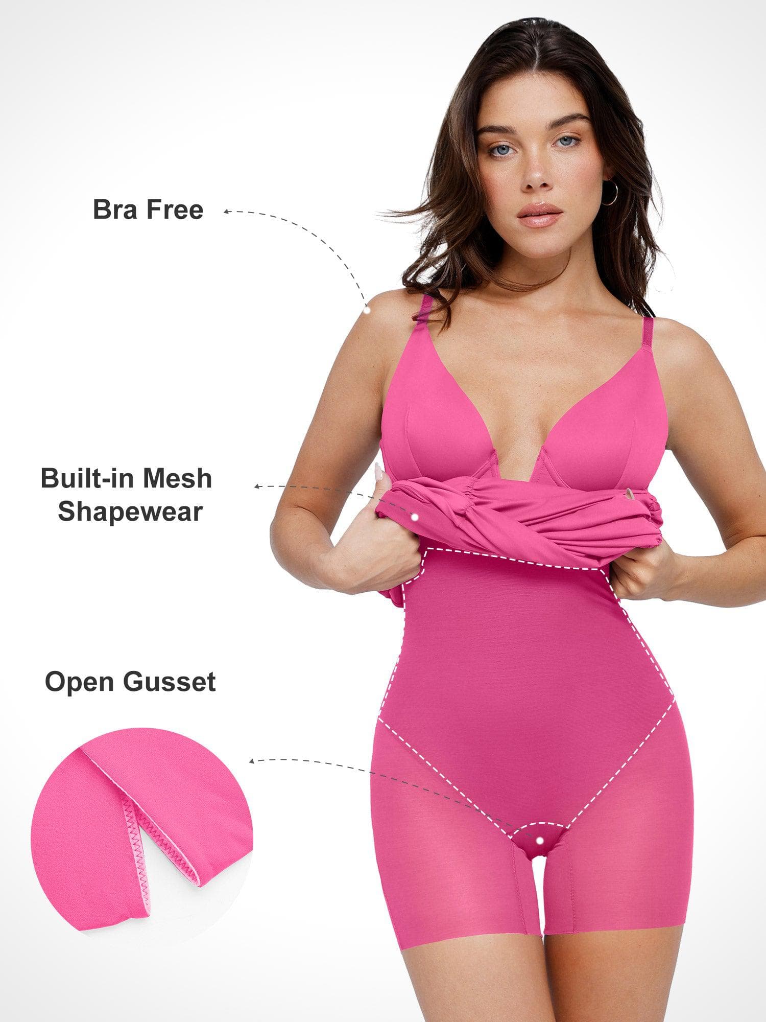 Bluetag Shapewear Plunging V Ruched Bodycon Mini Dress - Image 28