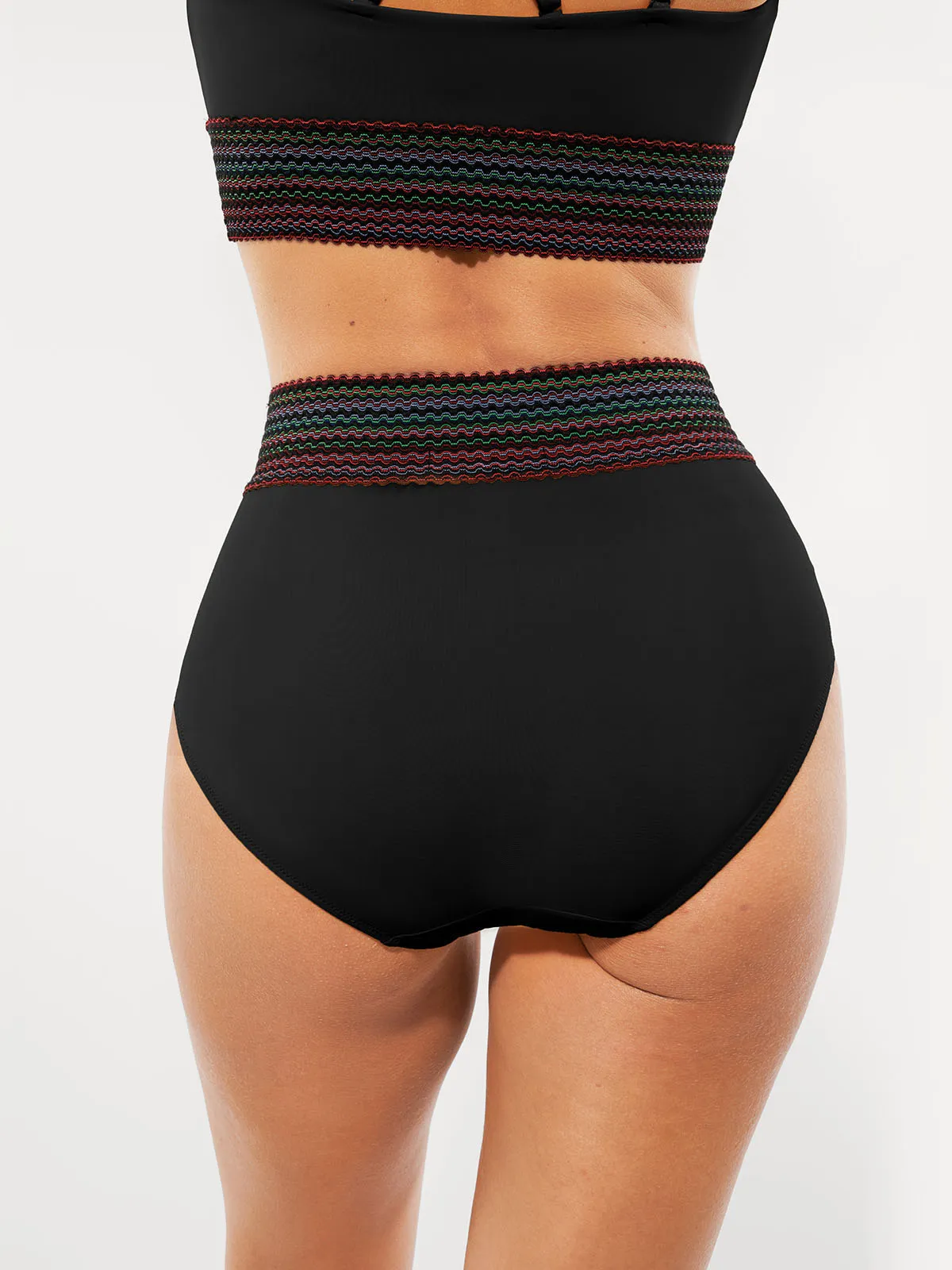 Boho Trim High Waist Tummy Control Bikini Set - Image 14