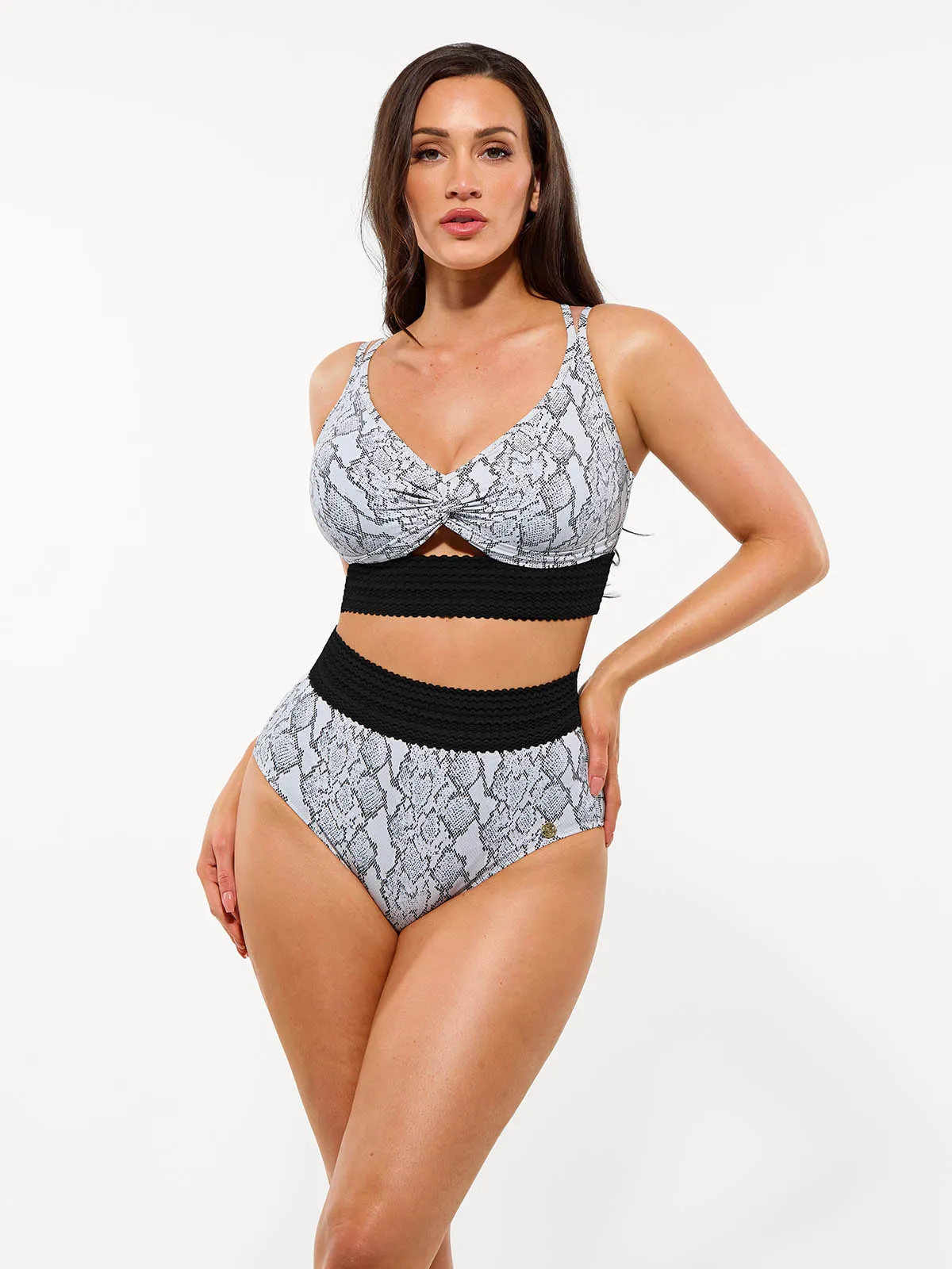 Boho Trim High Waist Tummy Control Bikini Set - Image 18