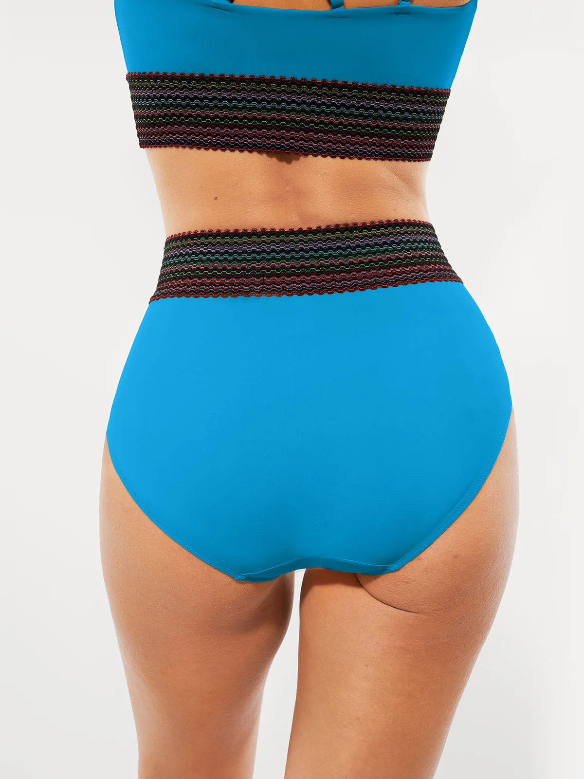 Boho Trim High Waist Tummy Control Bikini Set - Image 49