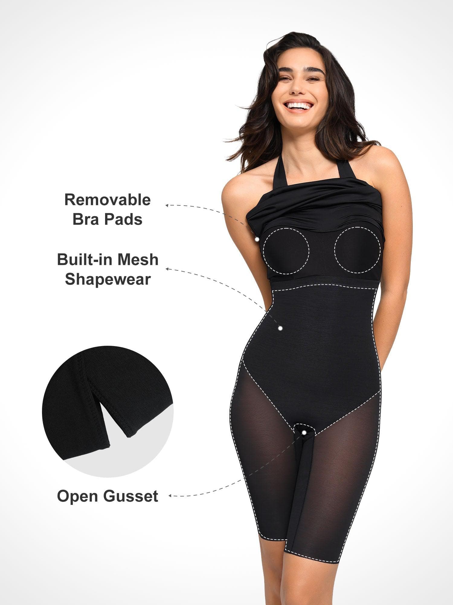 Shapewear Built-In Sculpting Midi Dress or Jumpsuit - Image 6
