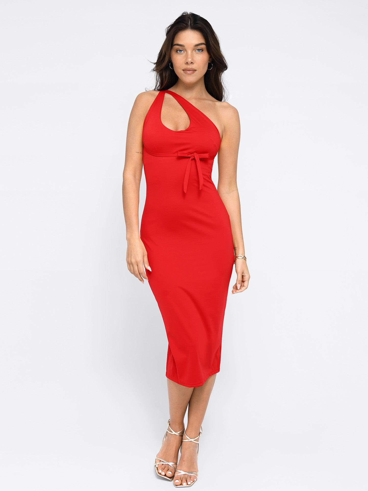 Shapewear Convertible Backless Halter Sculpting Midi Dress - Image 22