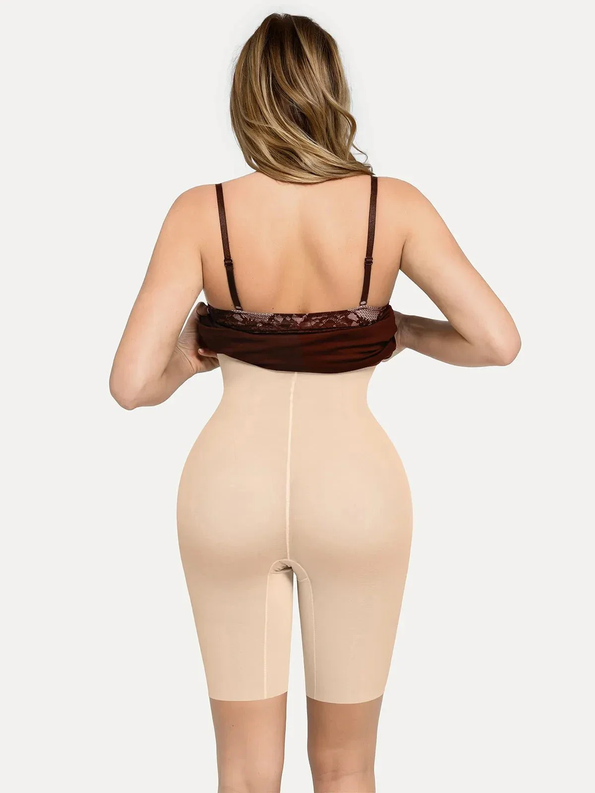 Shapewear Sculpting Lace Corset Midi Slip Dress - Image 23