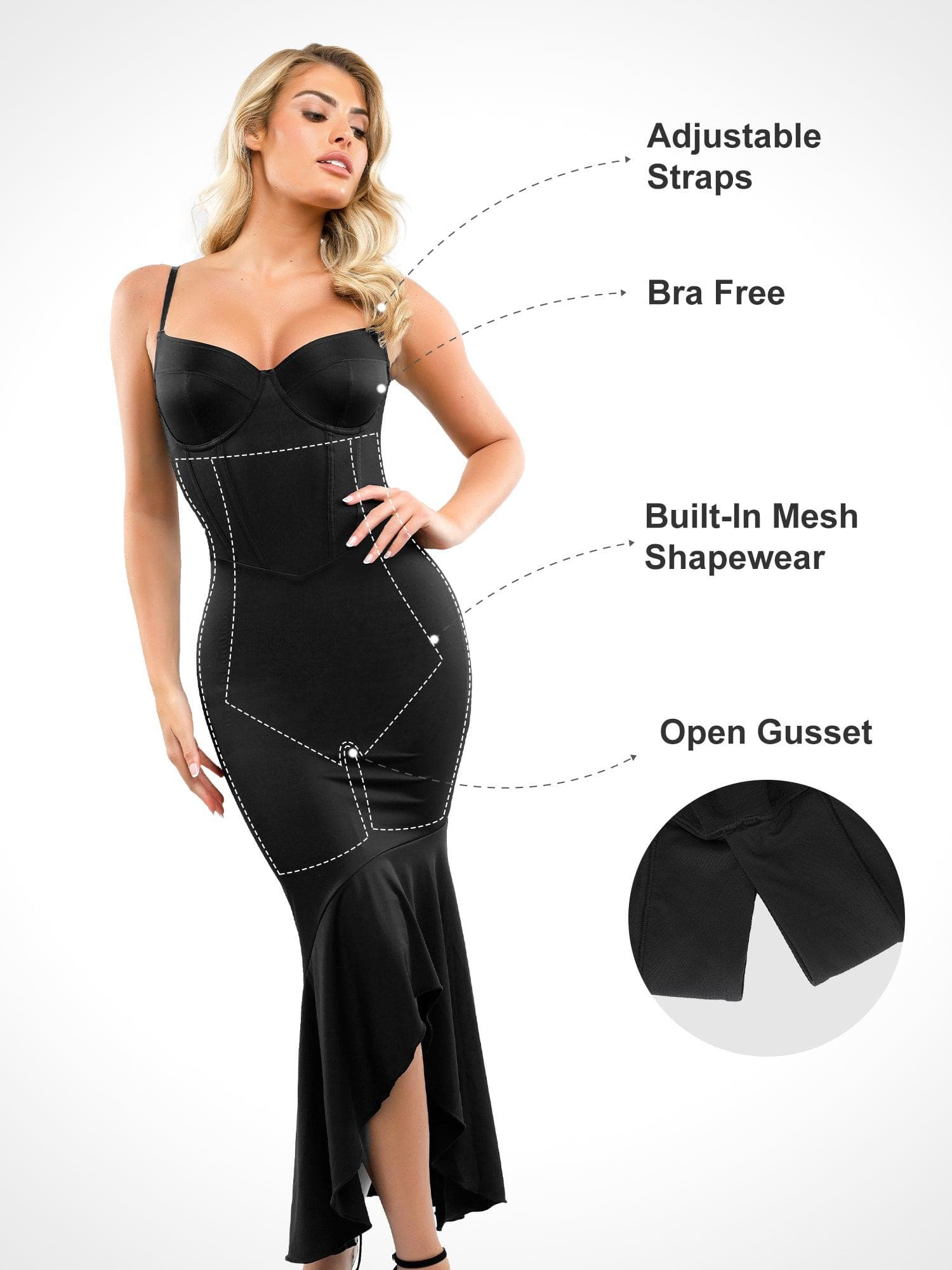 Shapewear Hourglass Corset Mermaid Maxi Dress - Image 18