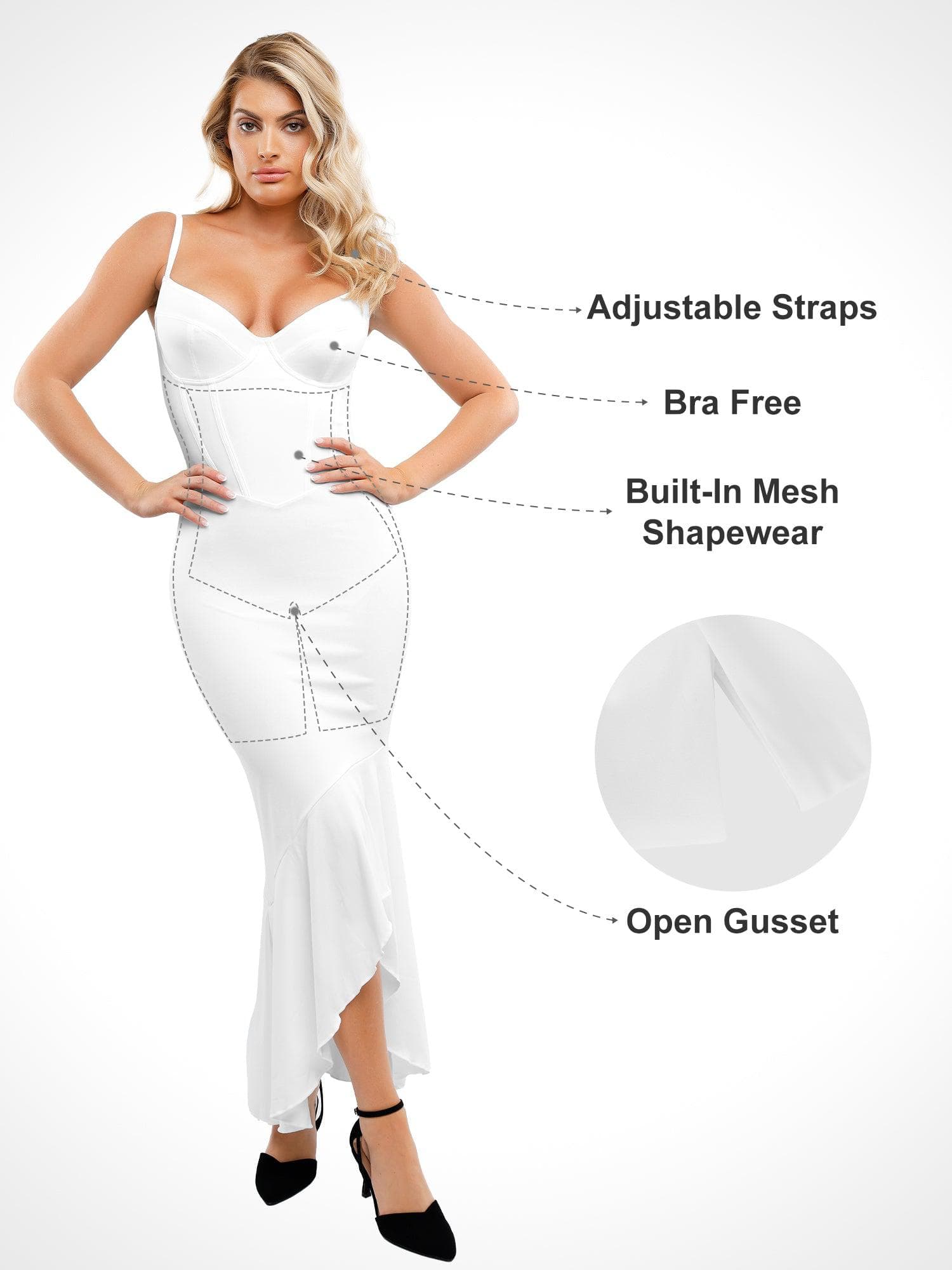 Shapewear Hourglass Corset Mermaid Maxi Dress - Image 2