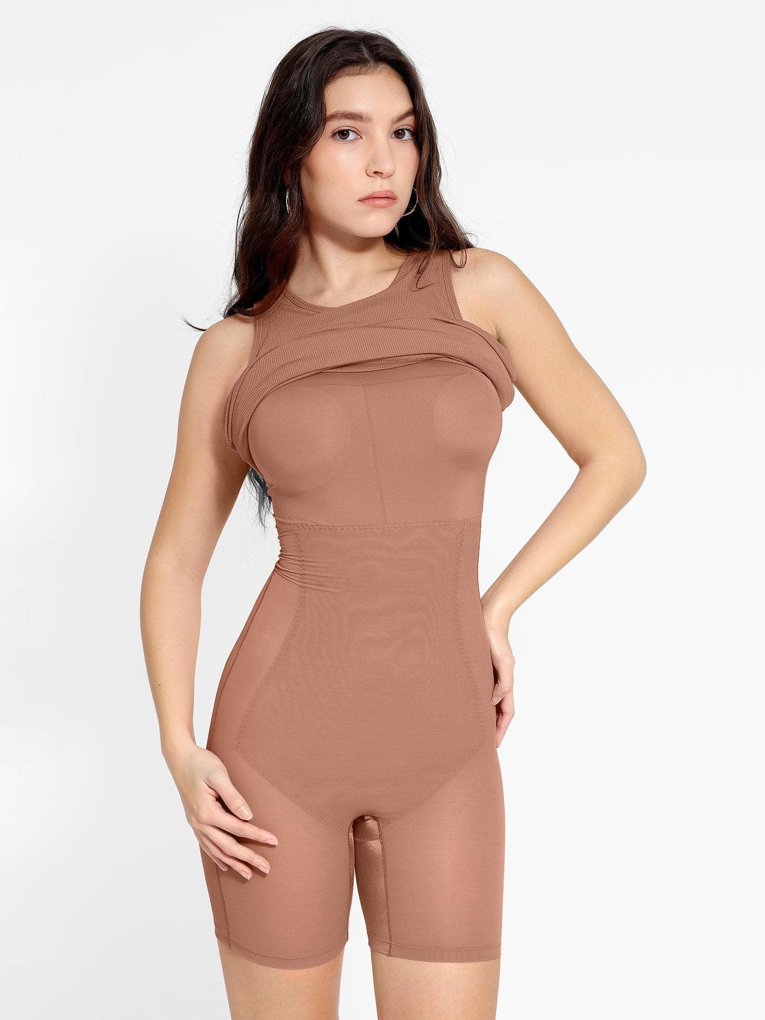 Shapewear Modal Tummy Control Midi Dress - Image 31