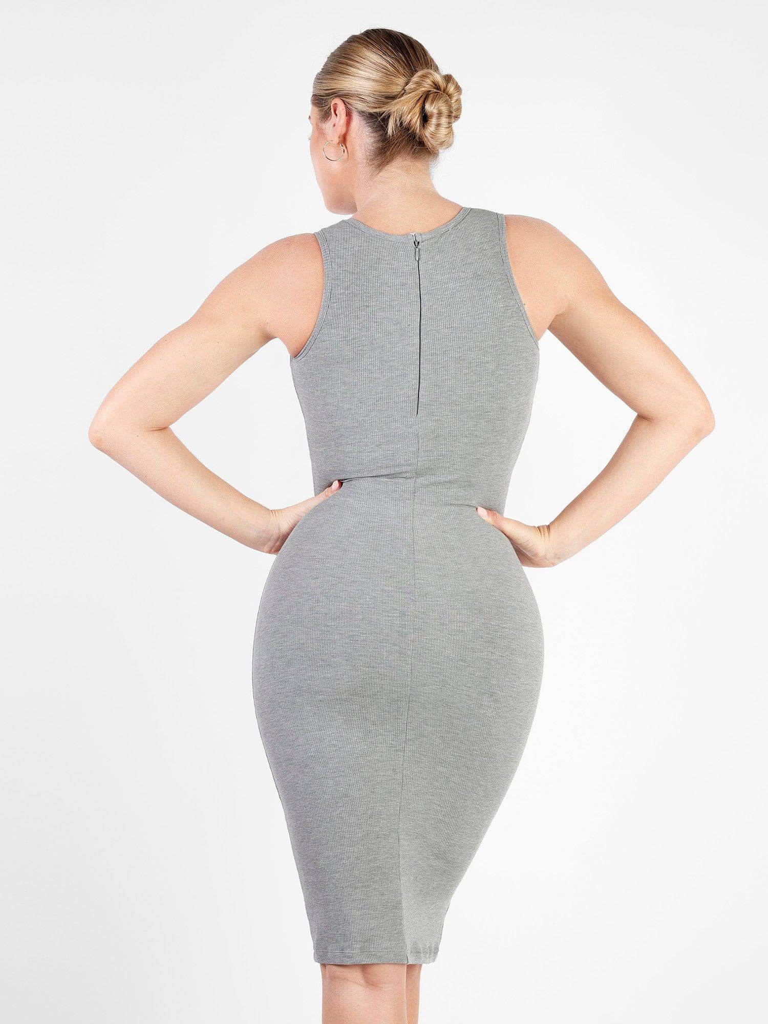 Shapewear Modal Tummy Control Midi Dress - Image 40