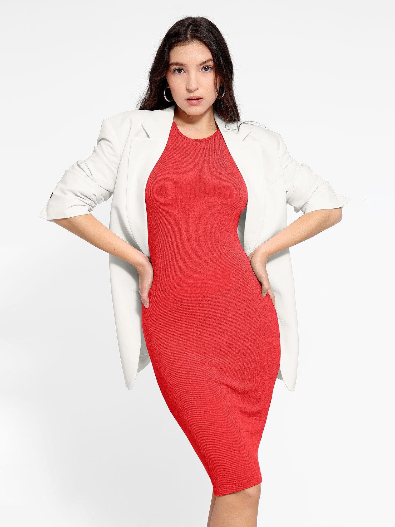 Shapewear Modal Tummy Control Midi Dress - Image 5