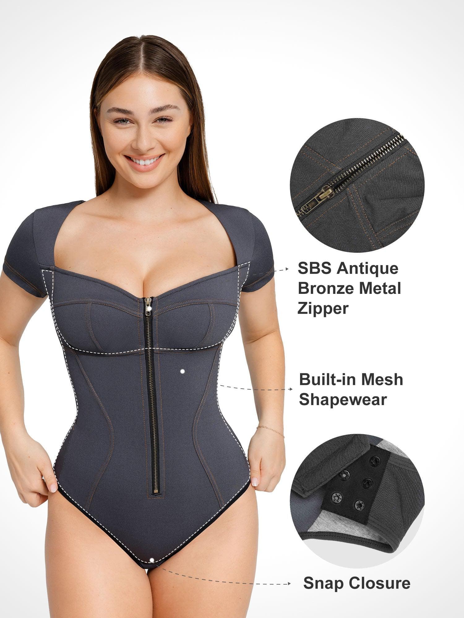 Shapewear Denim Sculpting Dress or Bodysuit or Jumpsuit - Image 14