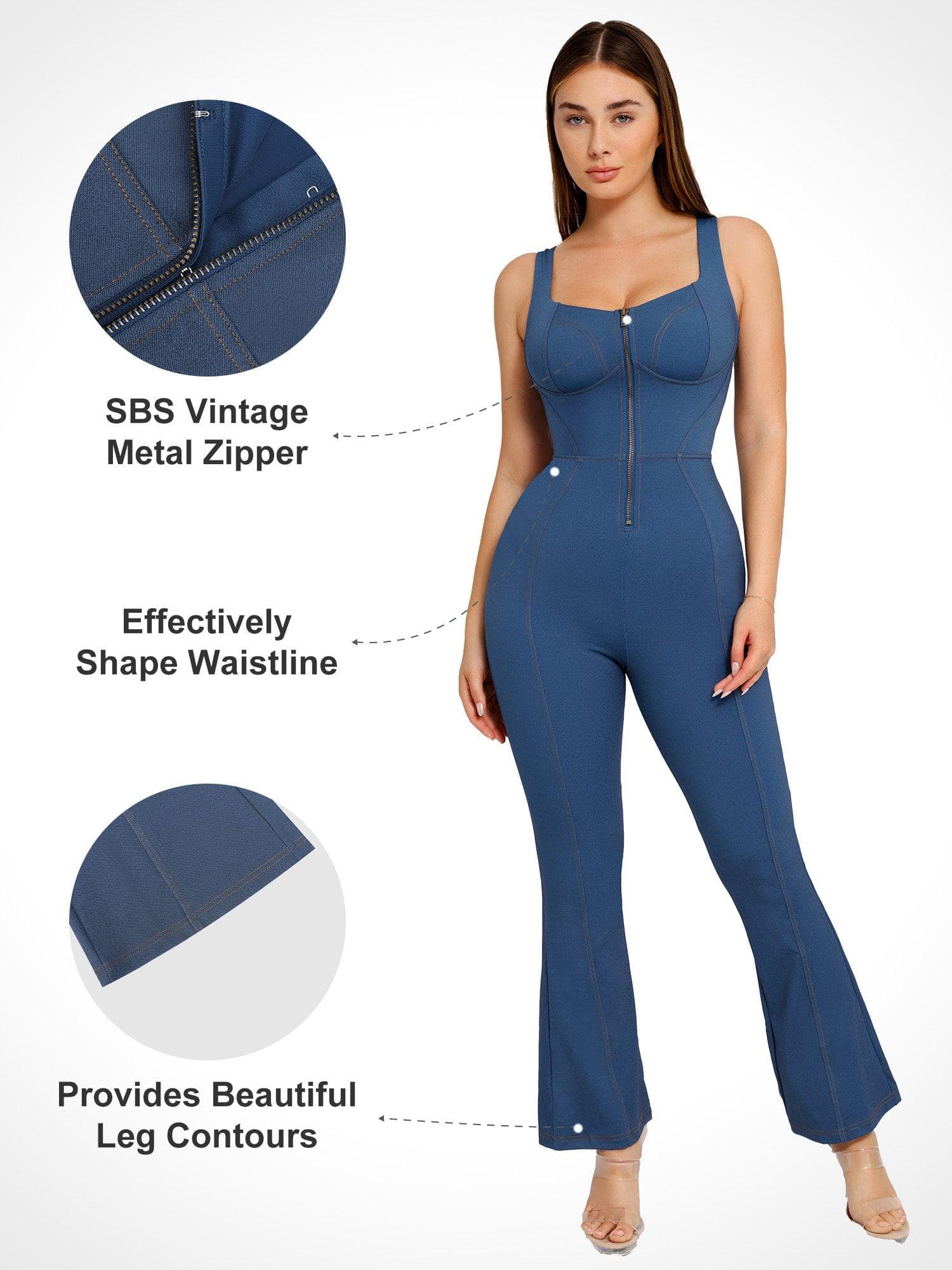 Shapewear Denim Sculpting Dress or Bodysuit or Jumpsuit - Image 18