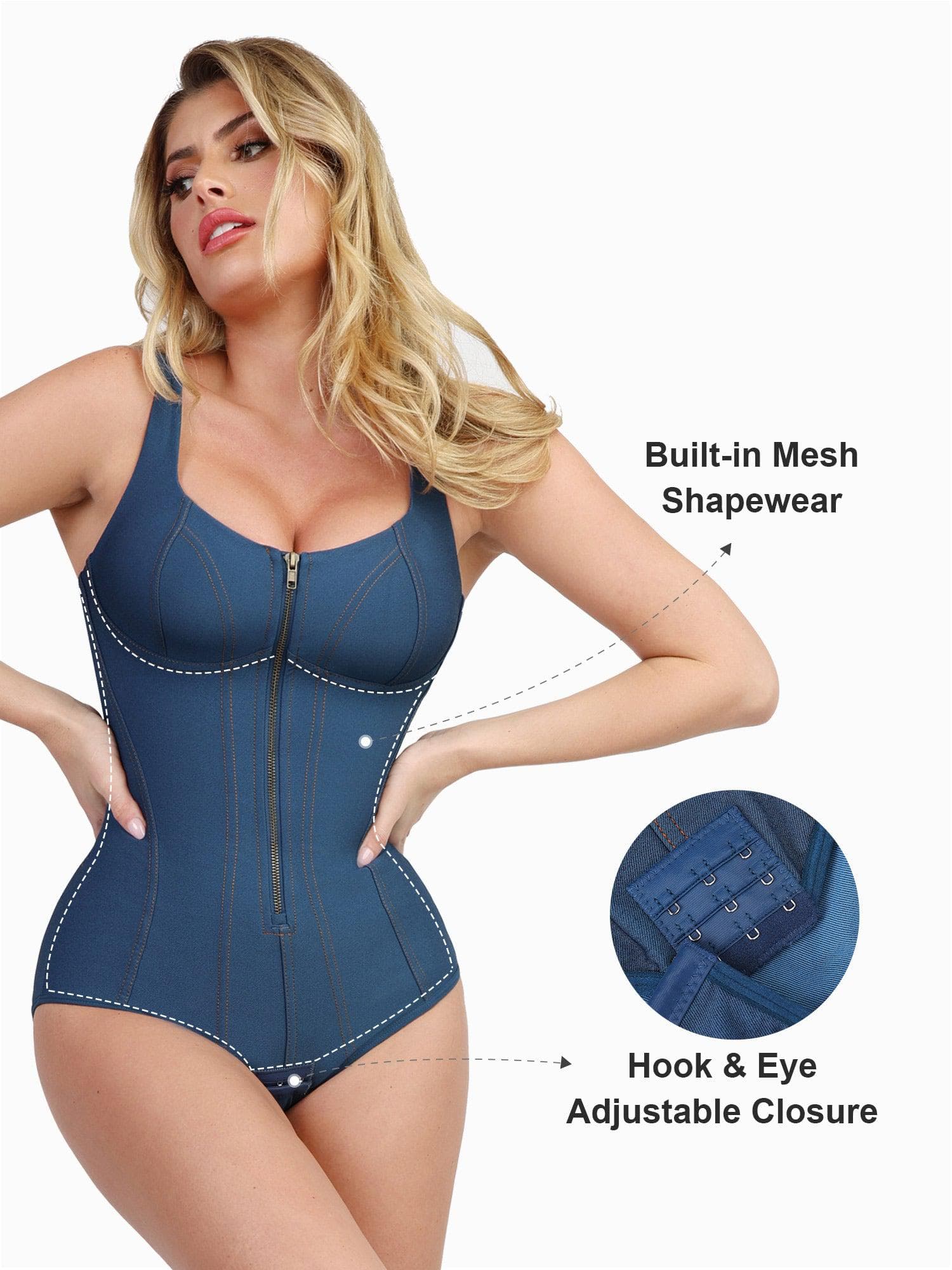 Shapewear Denim Sculpting Dress or Bodysuit or Jumpsuit - Image 38