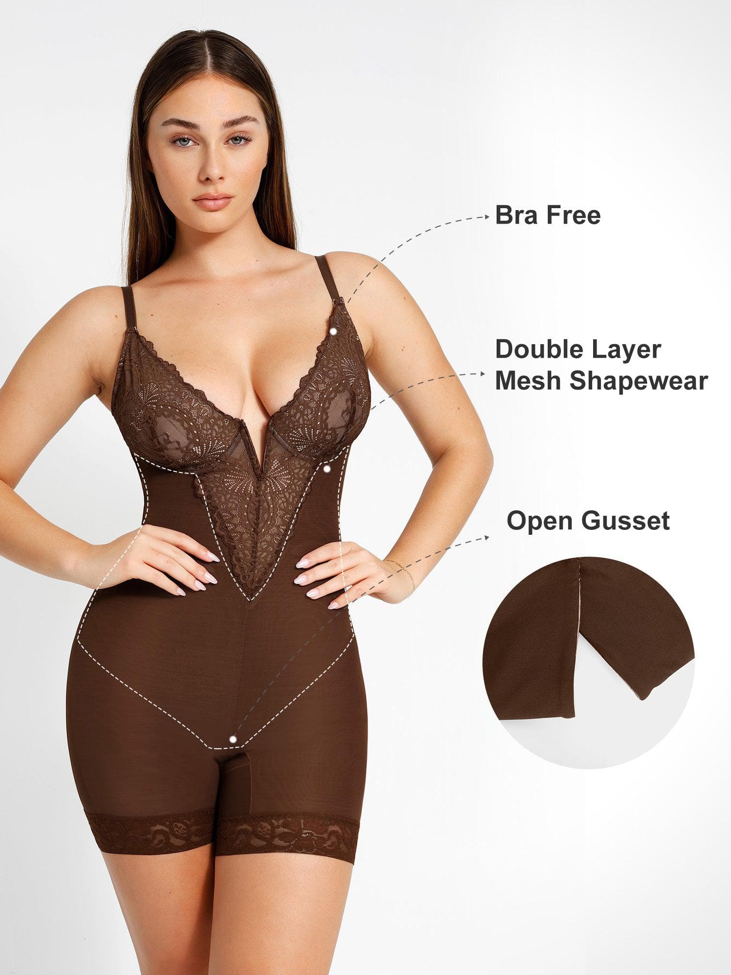 Built-In Shapewear Lace Bodysuit Or Jumpsuit Or Dress - Image 35