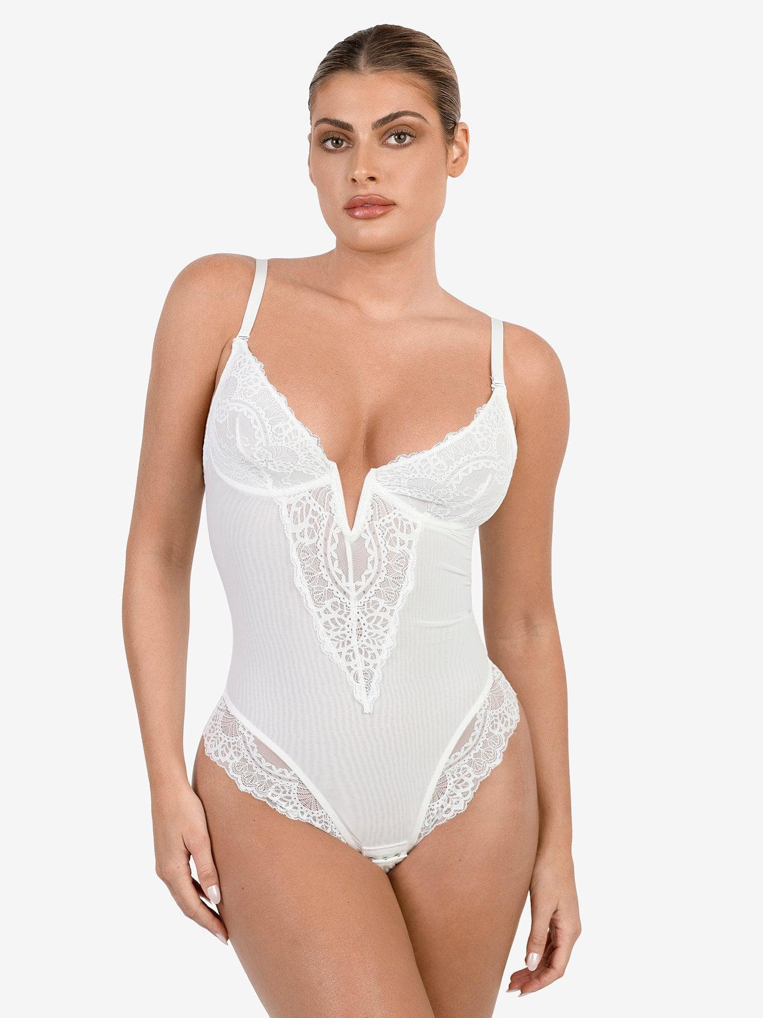 Built-In Shapewear Lace Bodysuit Or Jumpsuit Or Dress - Image 9