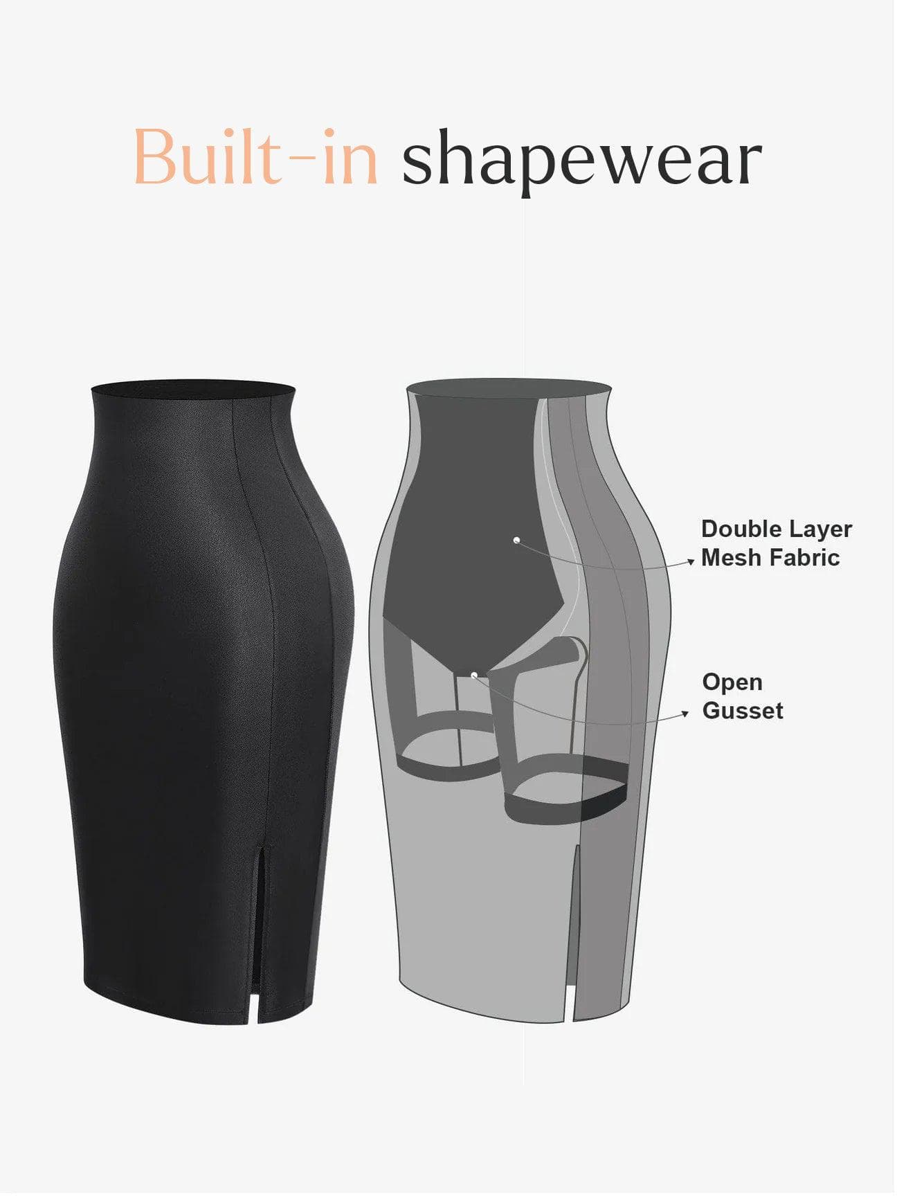 Shapewear Leather Sculpting Bodysuit or Skirt or Legging - Image 7