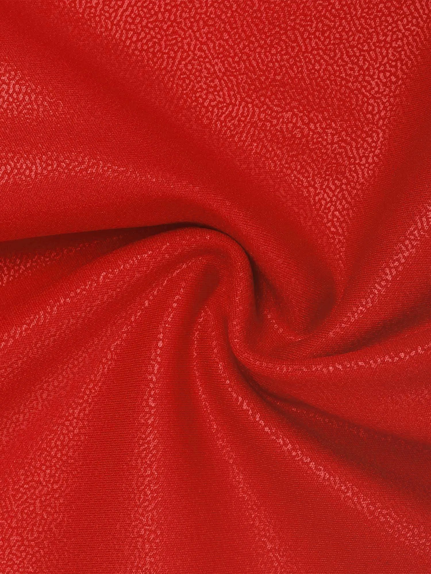 Shapewear Sculpting Faux Leather Zip Front Midi Dress - Image 8