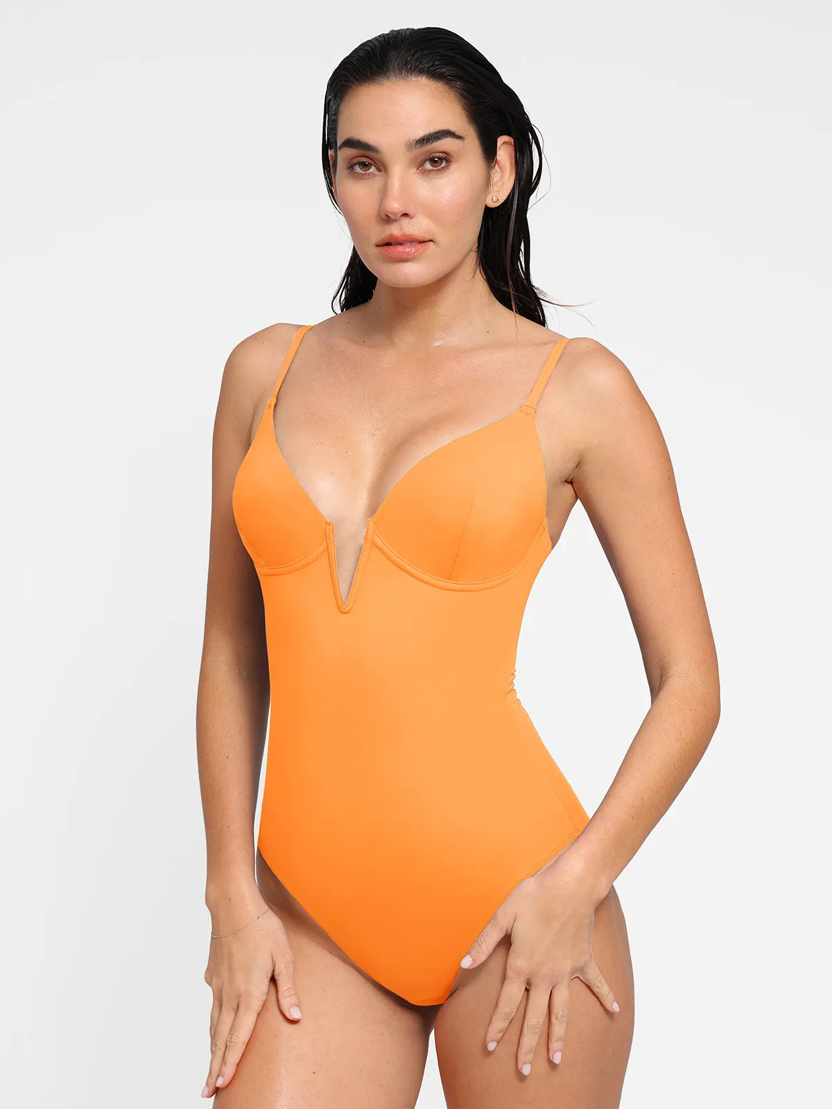 Shapewear Plunging V Slimming One-Piece Swimsuit - Image 23