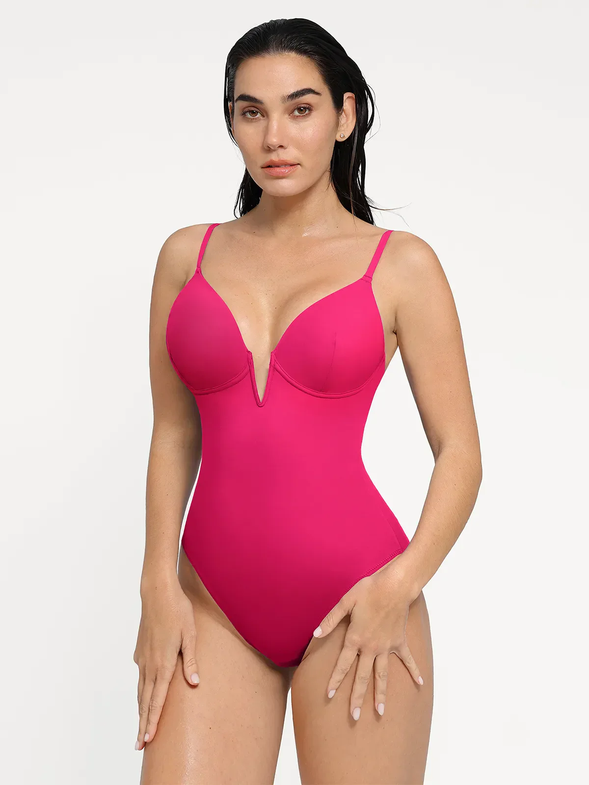 Shapewear Plunging V Slimming One-Piece Swimsuit - Image 29