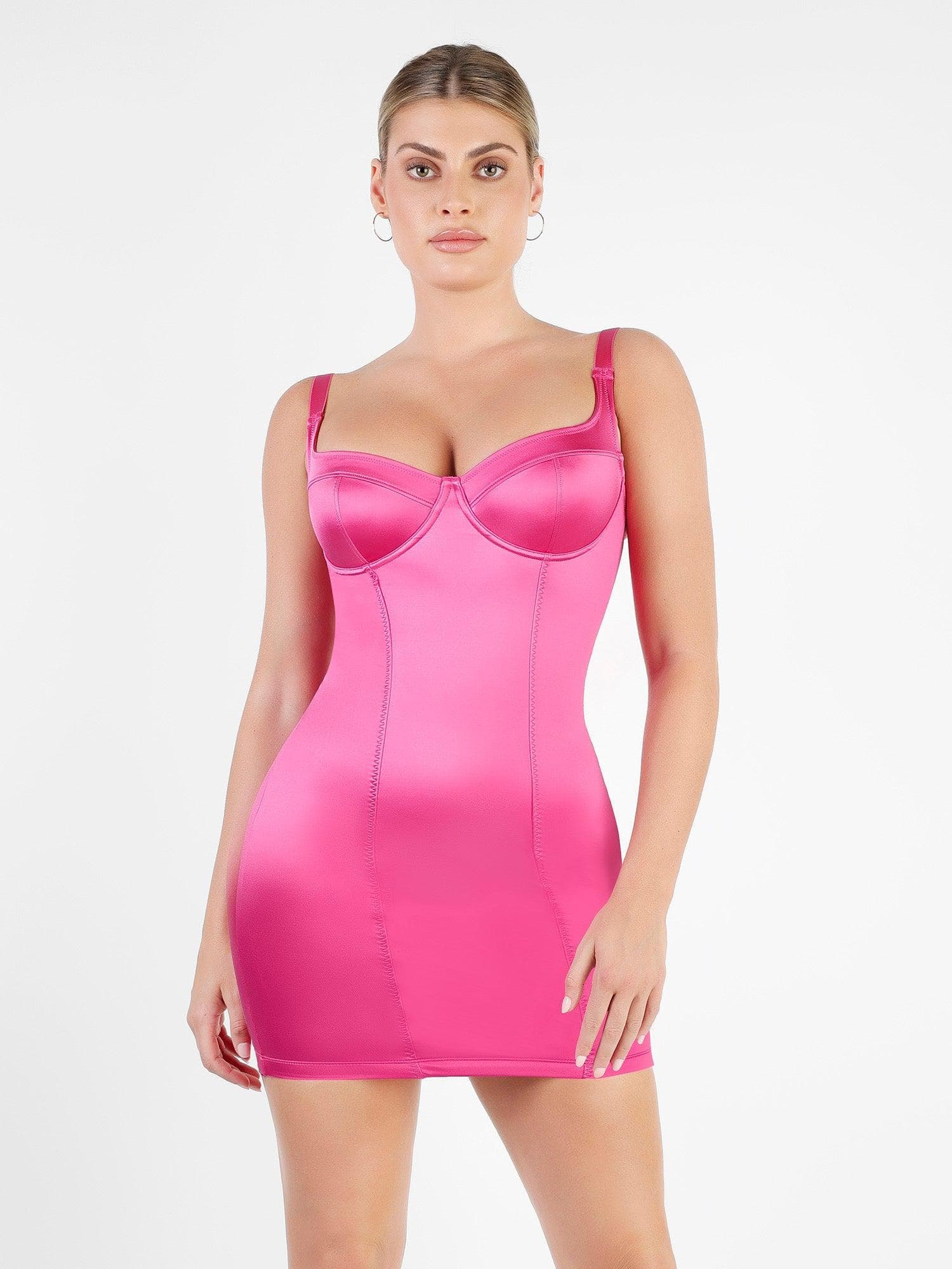 Shapewear Scuplting Satin Bustier Mini Dress - Image 16