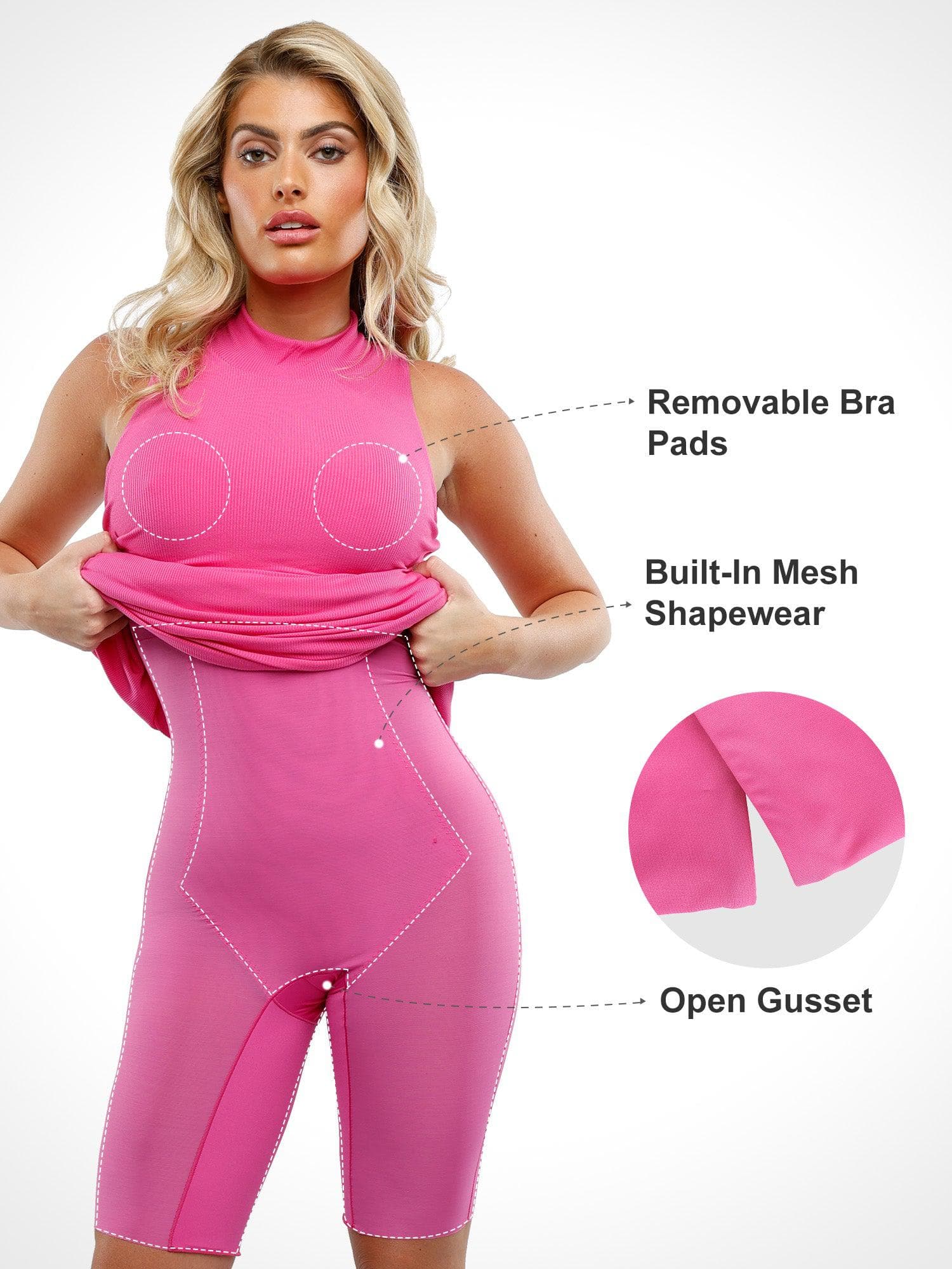 Shapewear Modal Cutaway Mock Neck Slimming Maxi Dress - Image 23