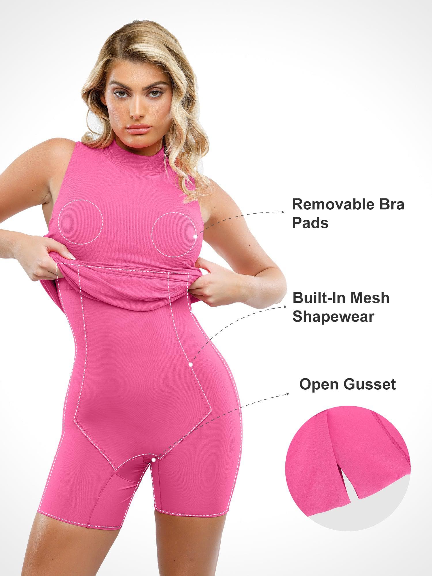 Shapewear Modal Cutaway Mock Neck Slimming Maxi Dress - Image 38