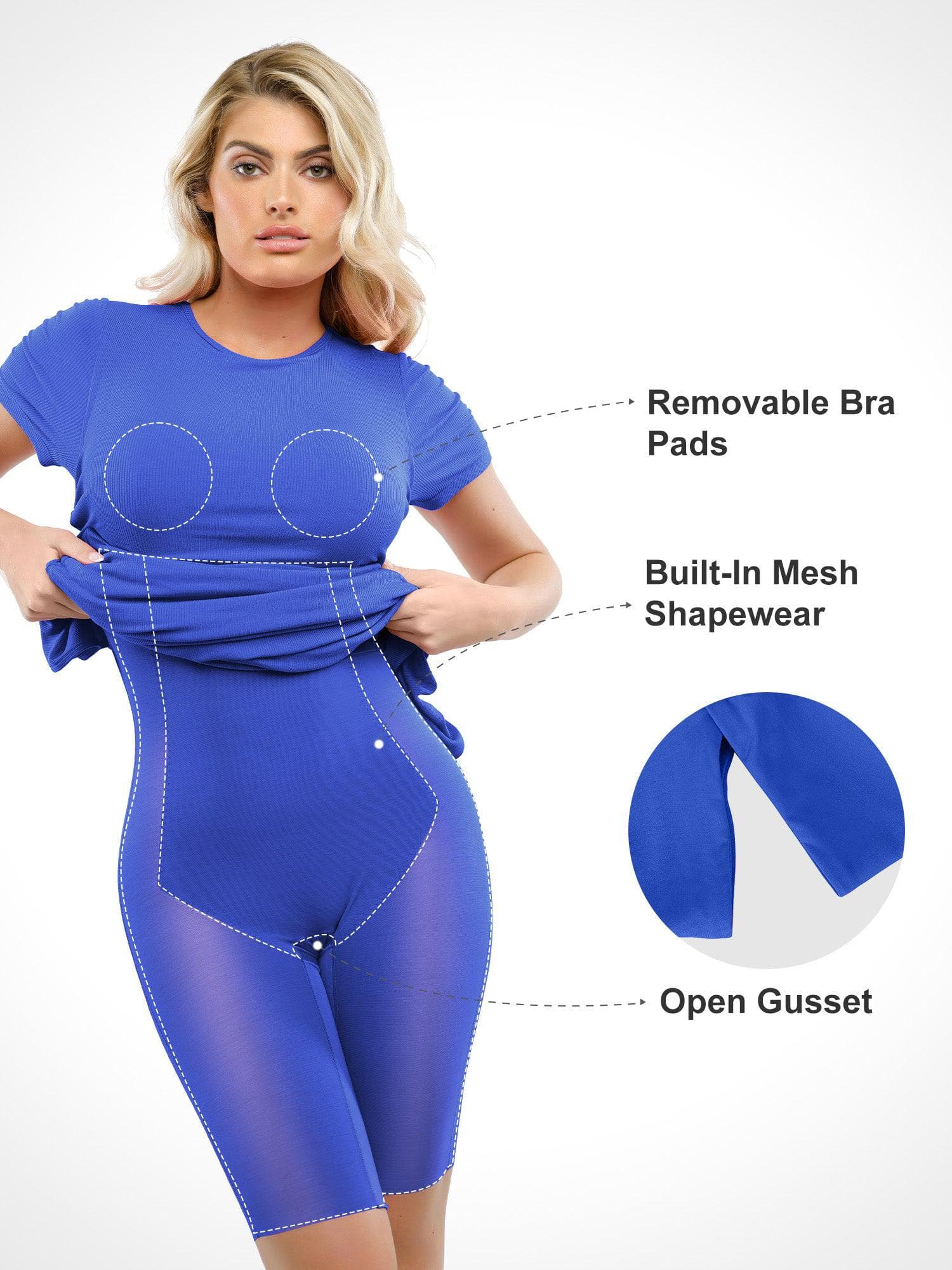 Shapewear Modal Short Sleeve Mock Neck Slimming Maxi Dress - Image 22