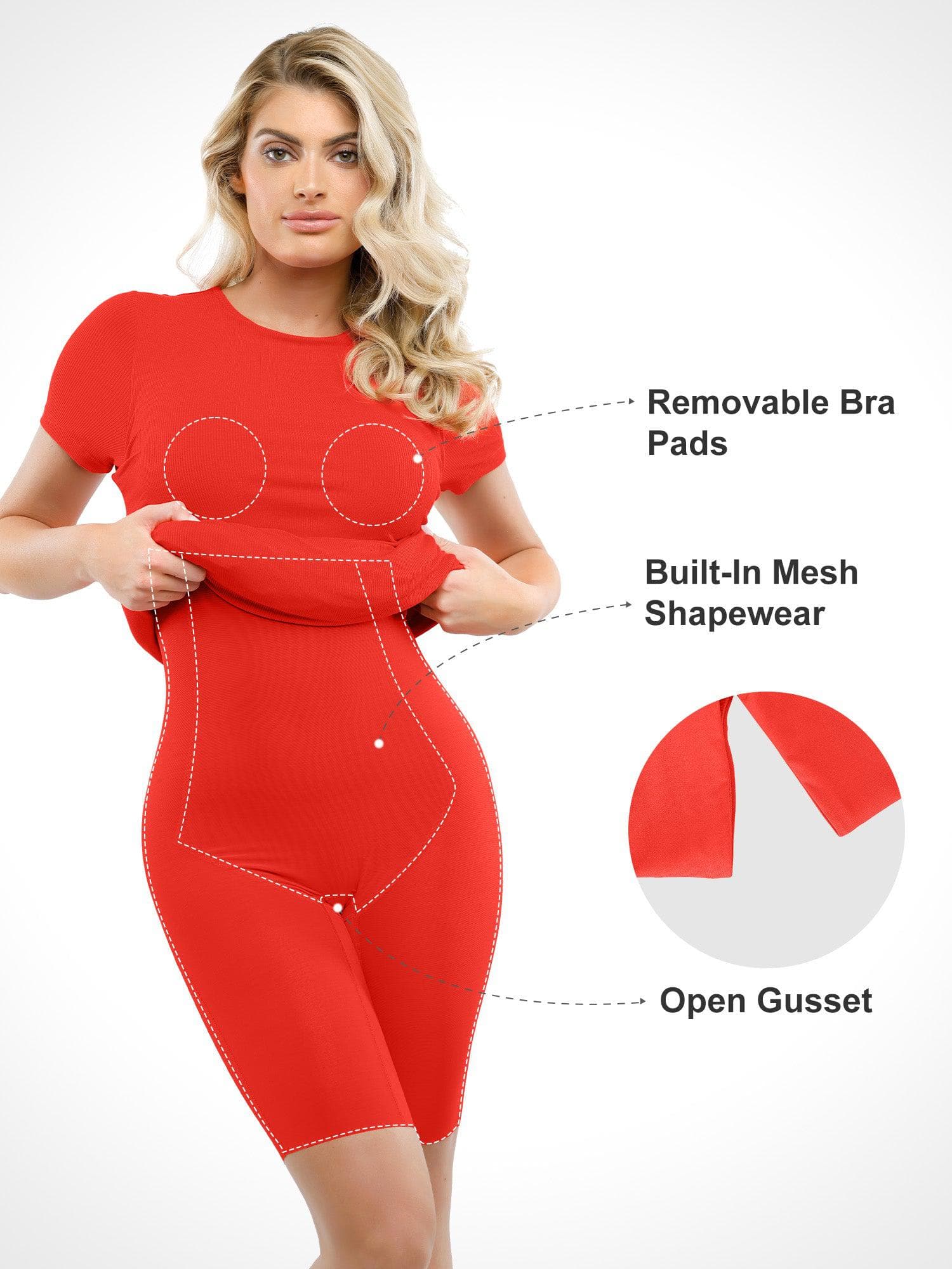 Shapewear Modal Short Sleeve Mock Neck Slimming Maxi Dress - Image 8