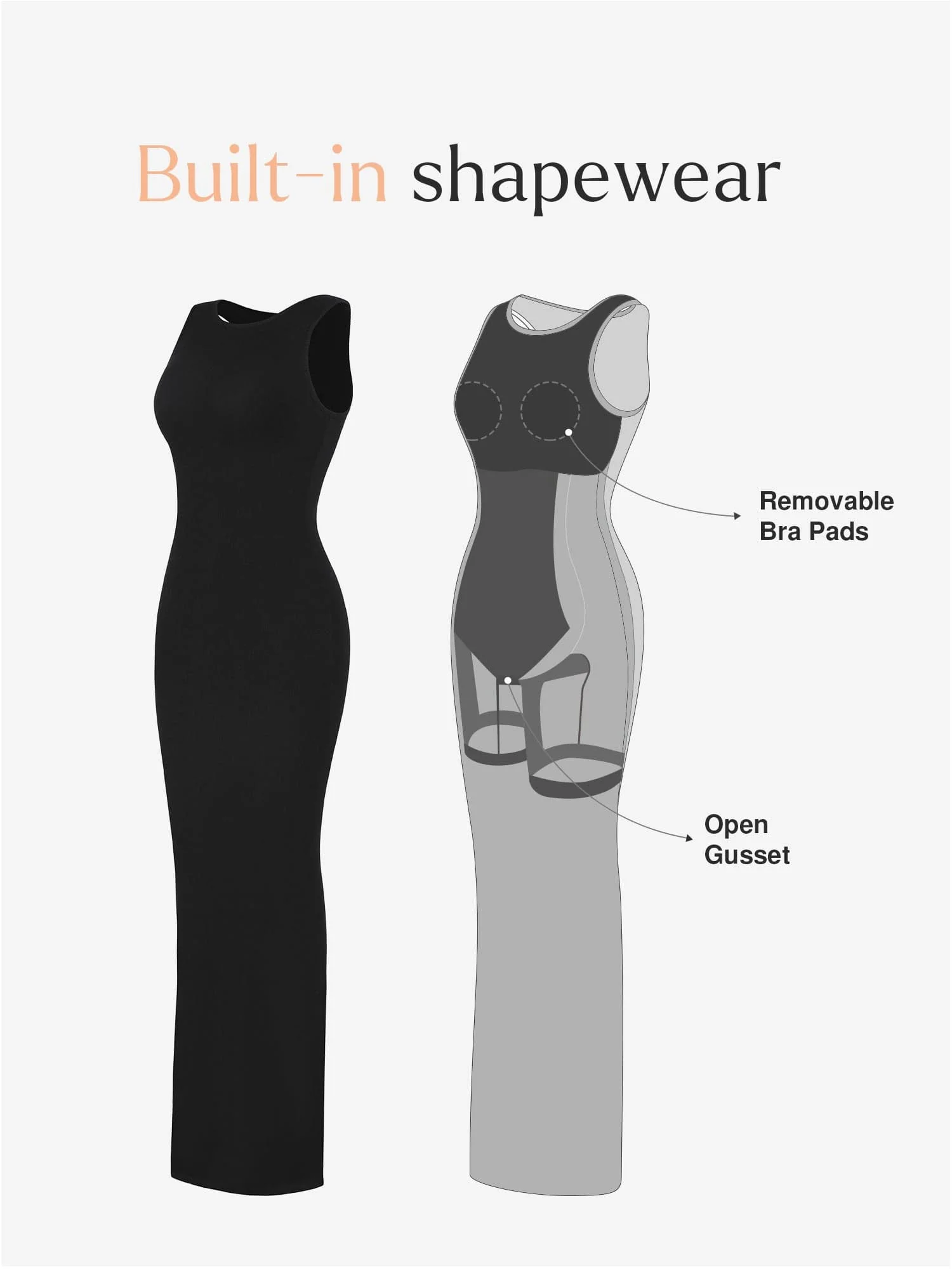 The Shapewear Dresses Modal Multi-Style - Image 30