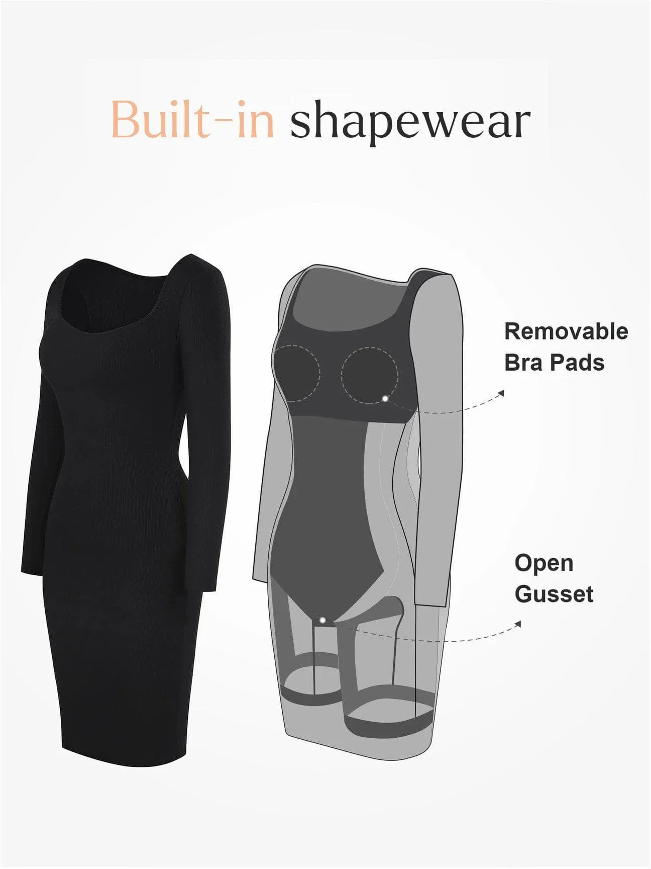 Shapewear Slimming Modal Dresses - Image 17