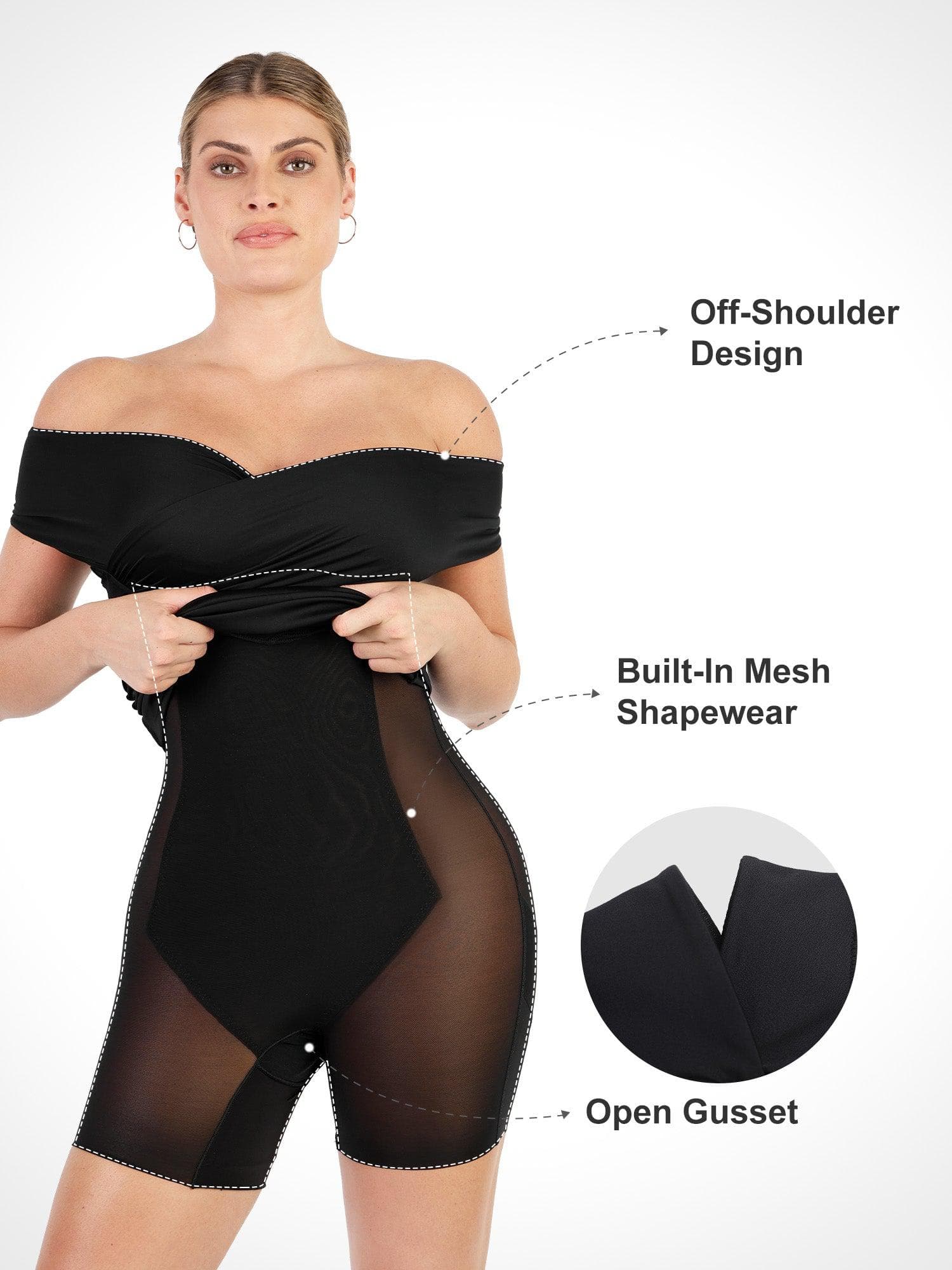 The Shapewear Dresses Off Shoulder - Image 16